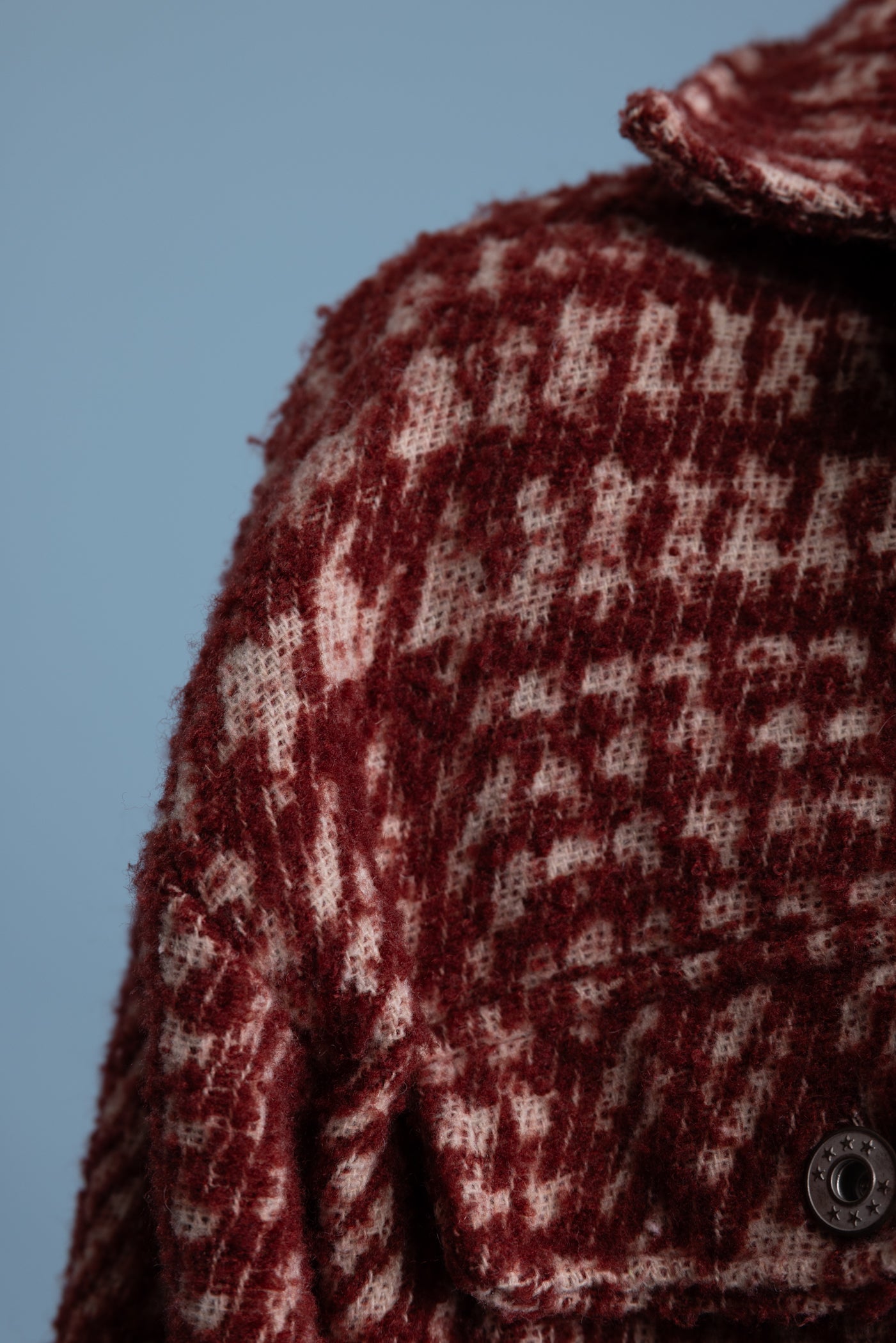 90's Boxy Houndstooth Shacket M