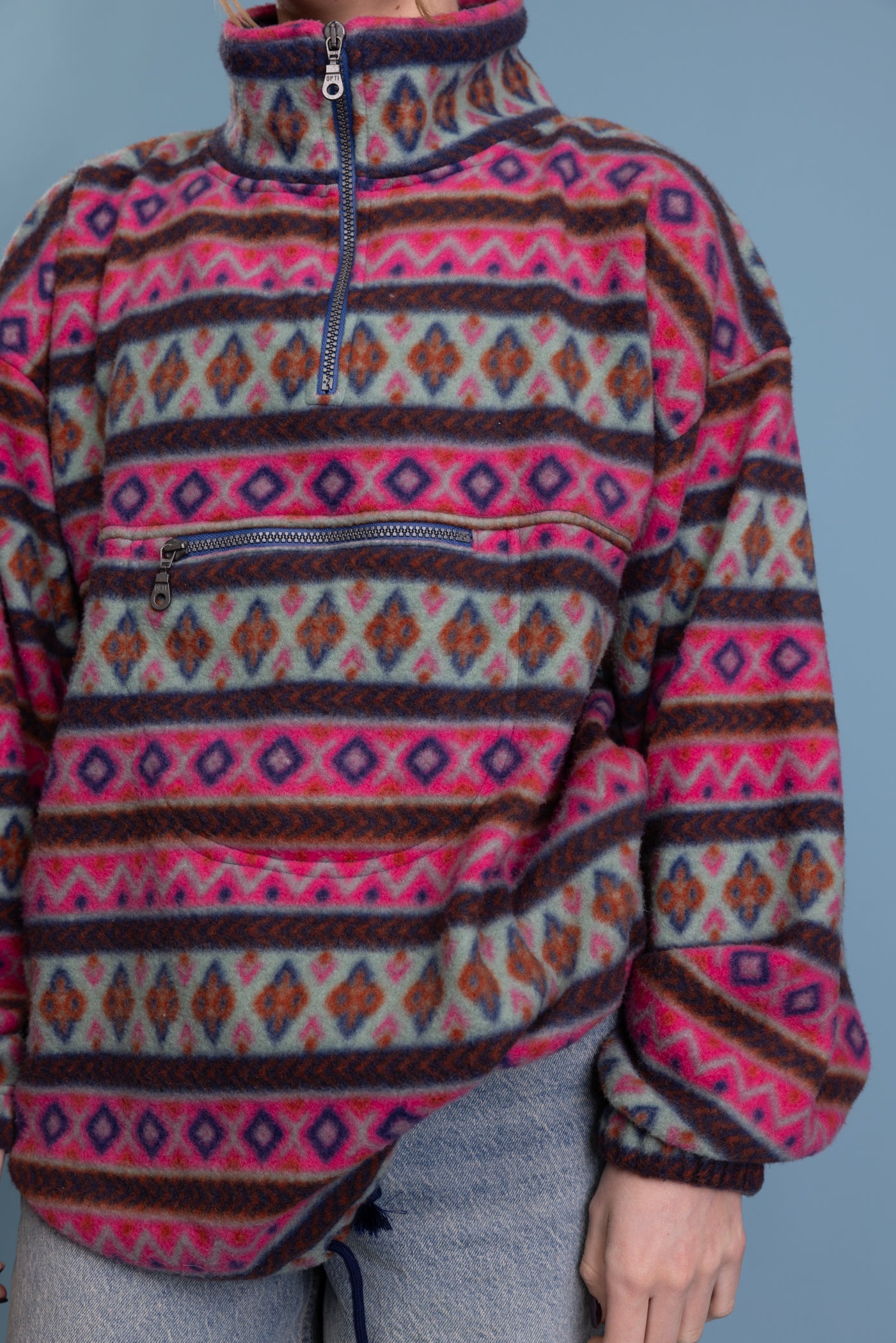 90's Supersoft Pink Aztec Fleece M/L