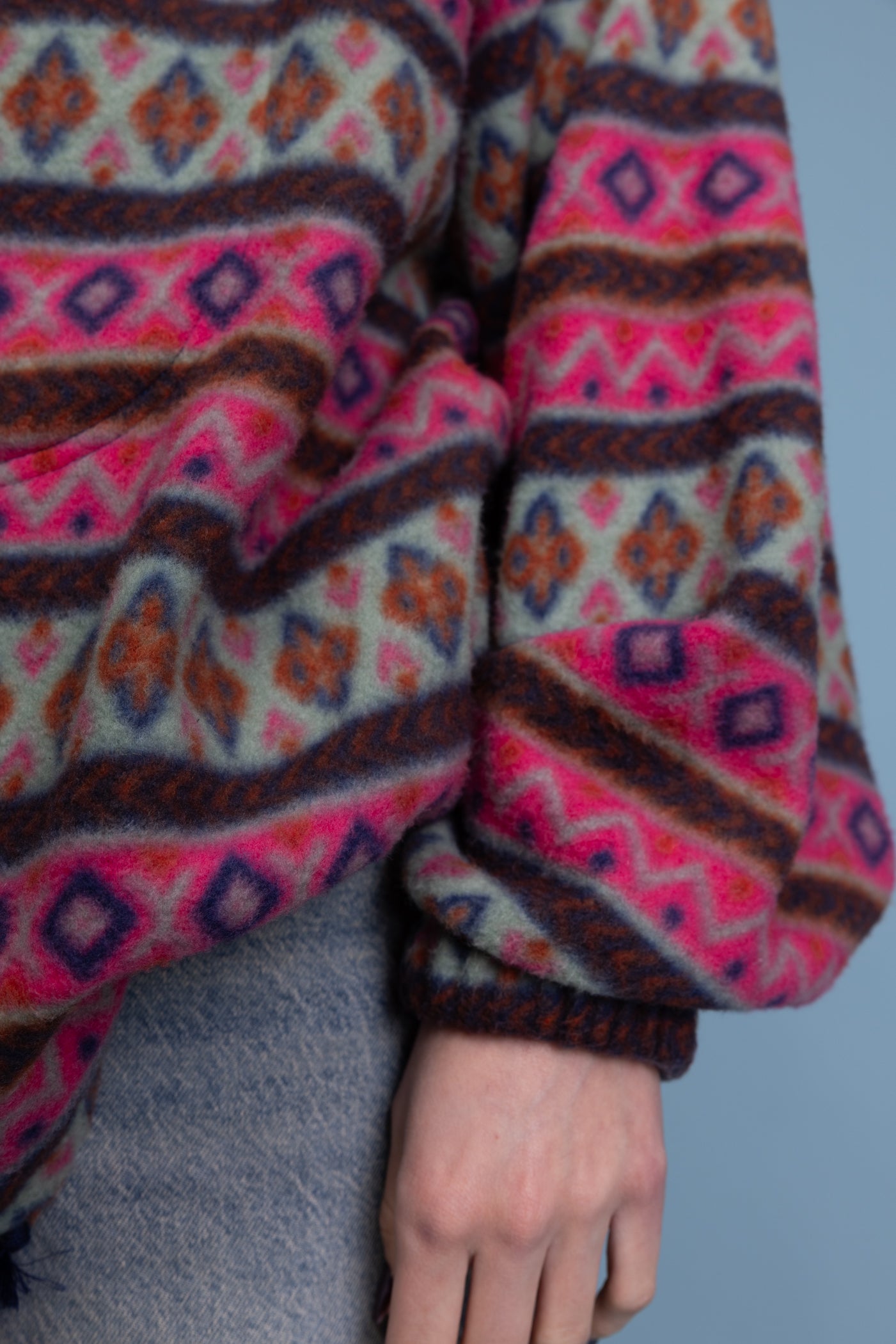 90's Supersoft Pink Aztec Fleece M/L