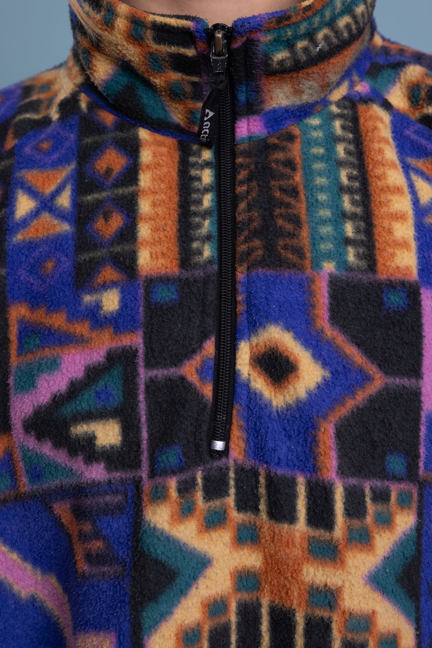 90's Purple Aztec Fleece L