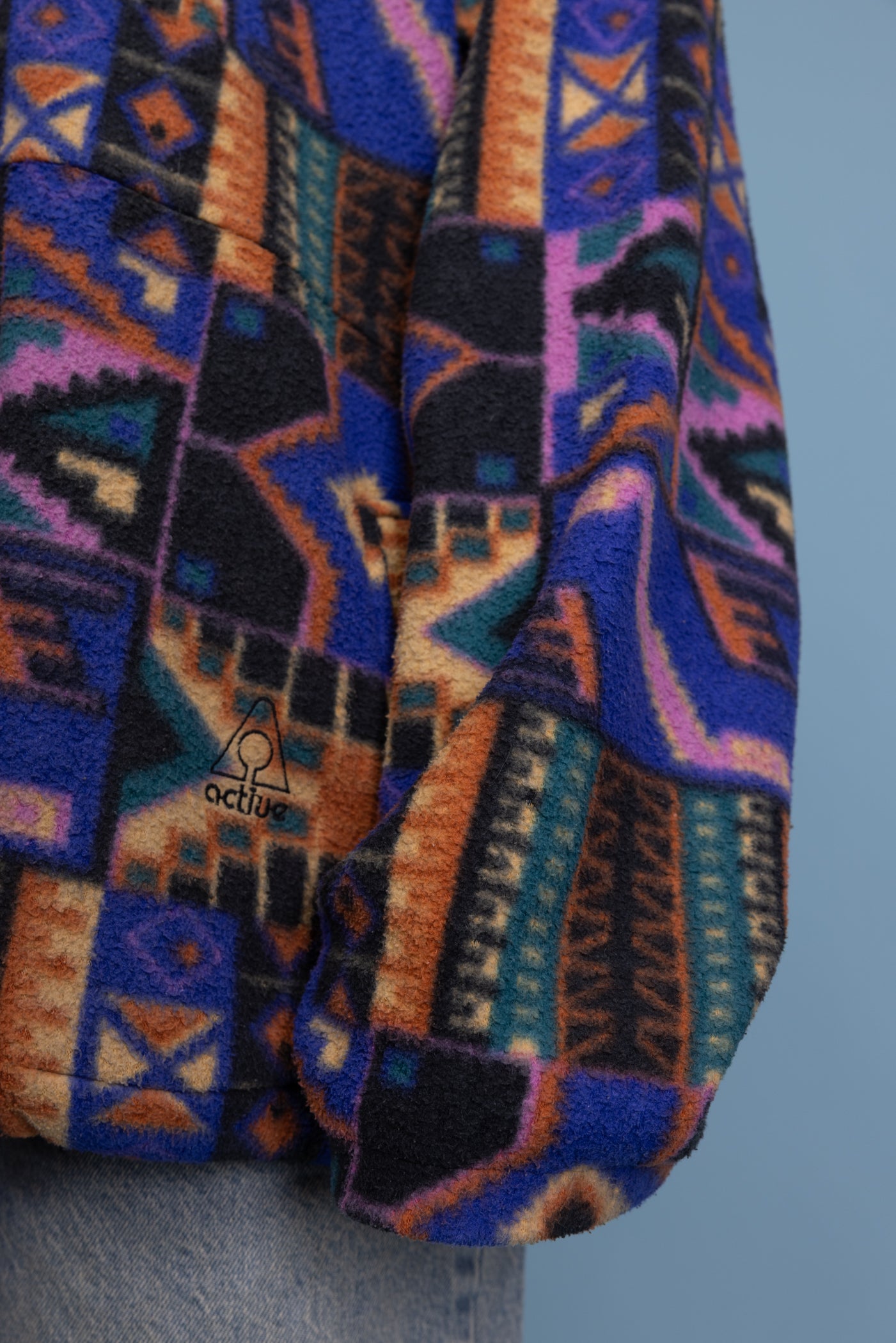 90's Purple Aztec Fleece L