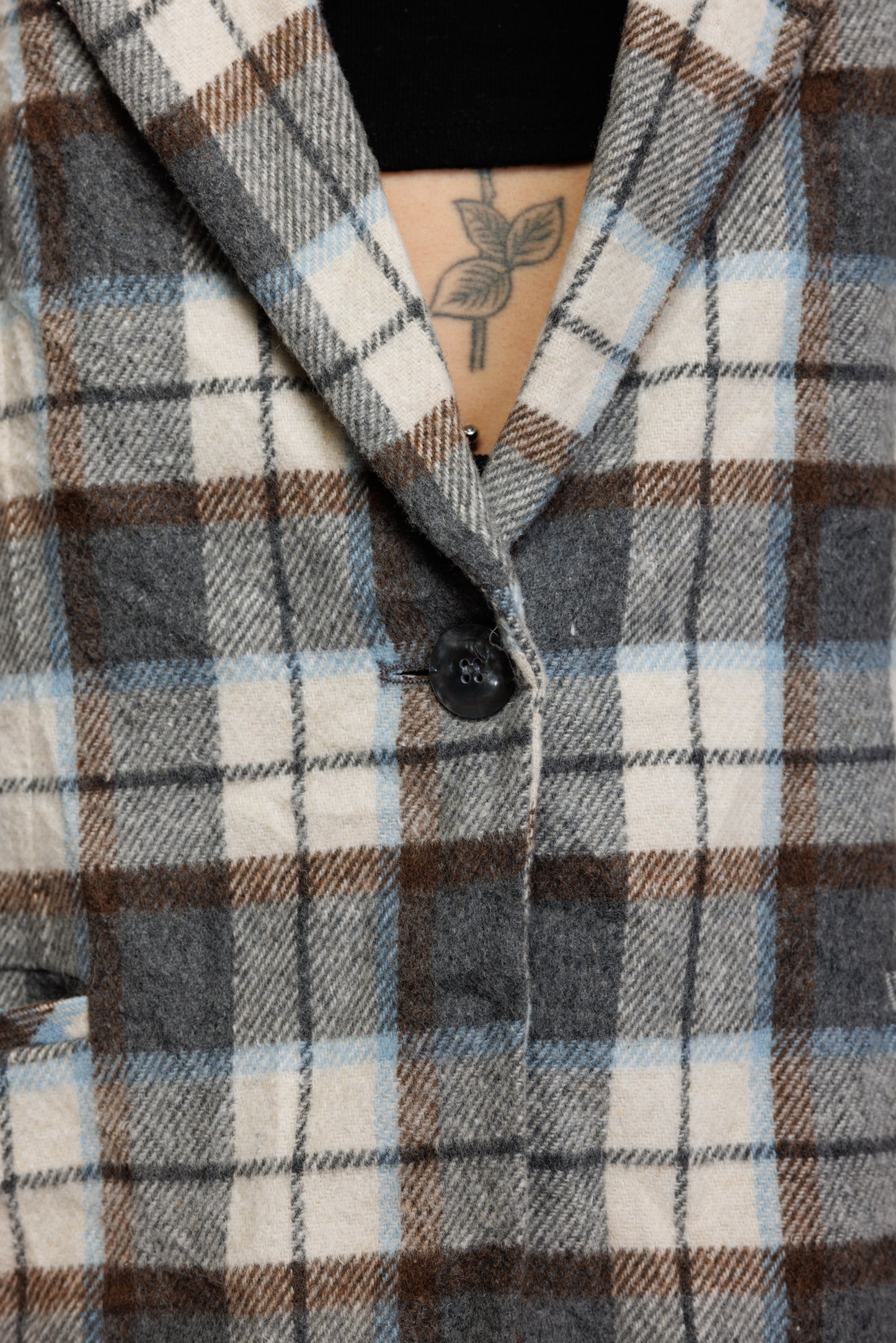 90's Check Oversized Blazer M/L