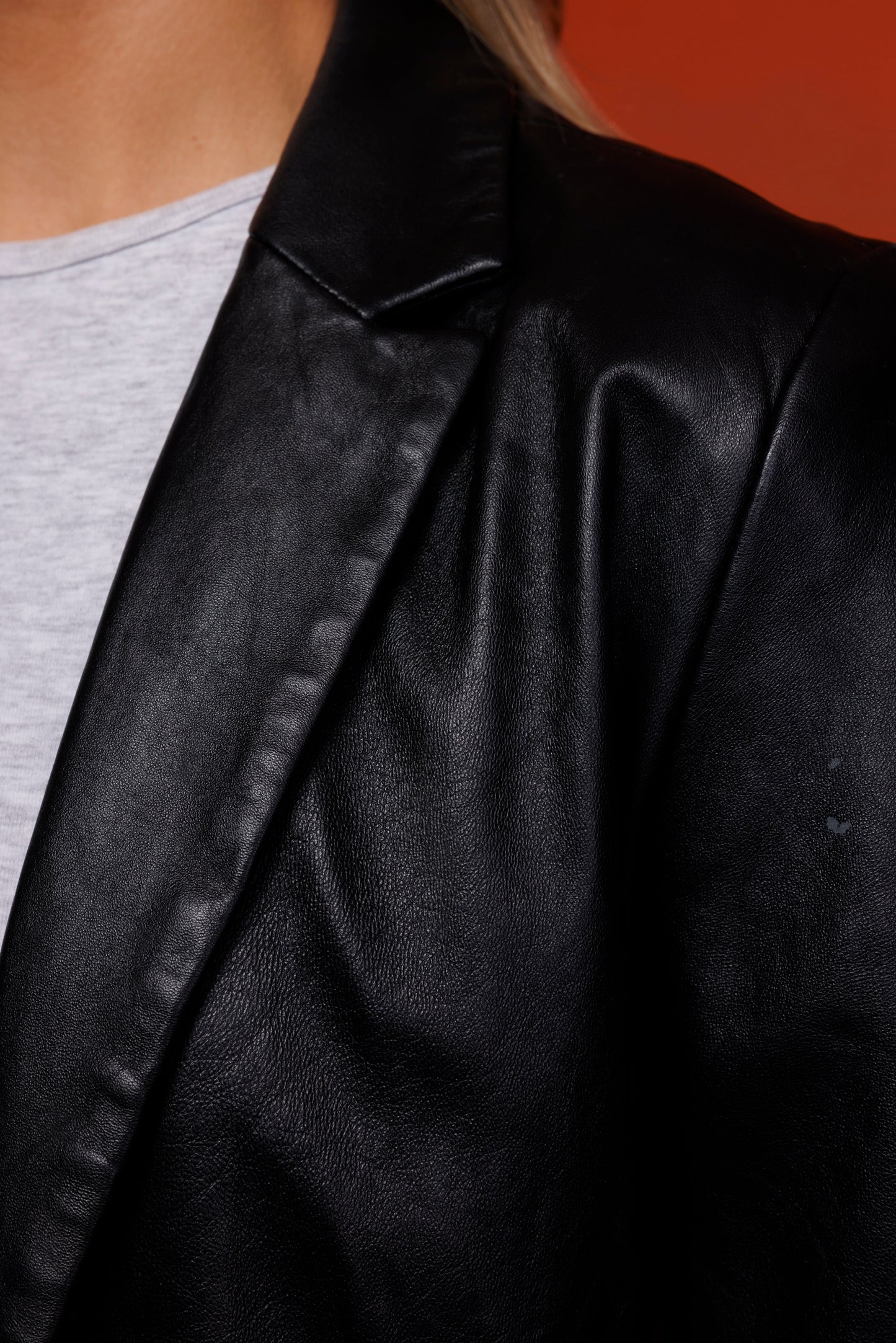 70's Leather Blazer S/M