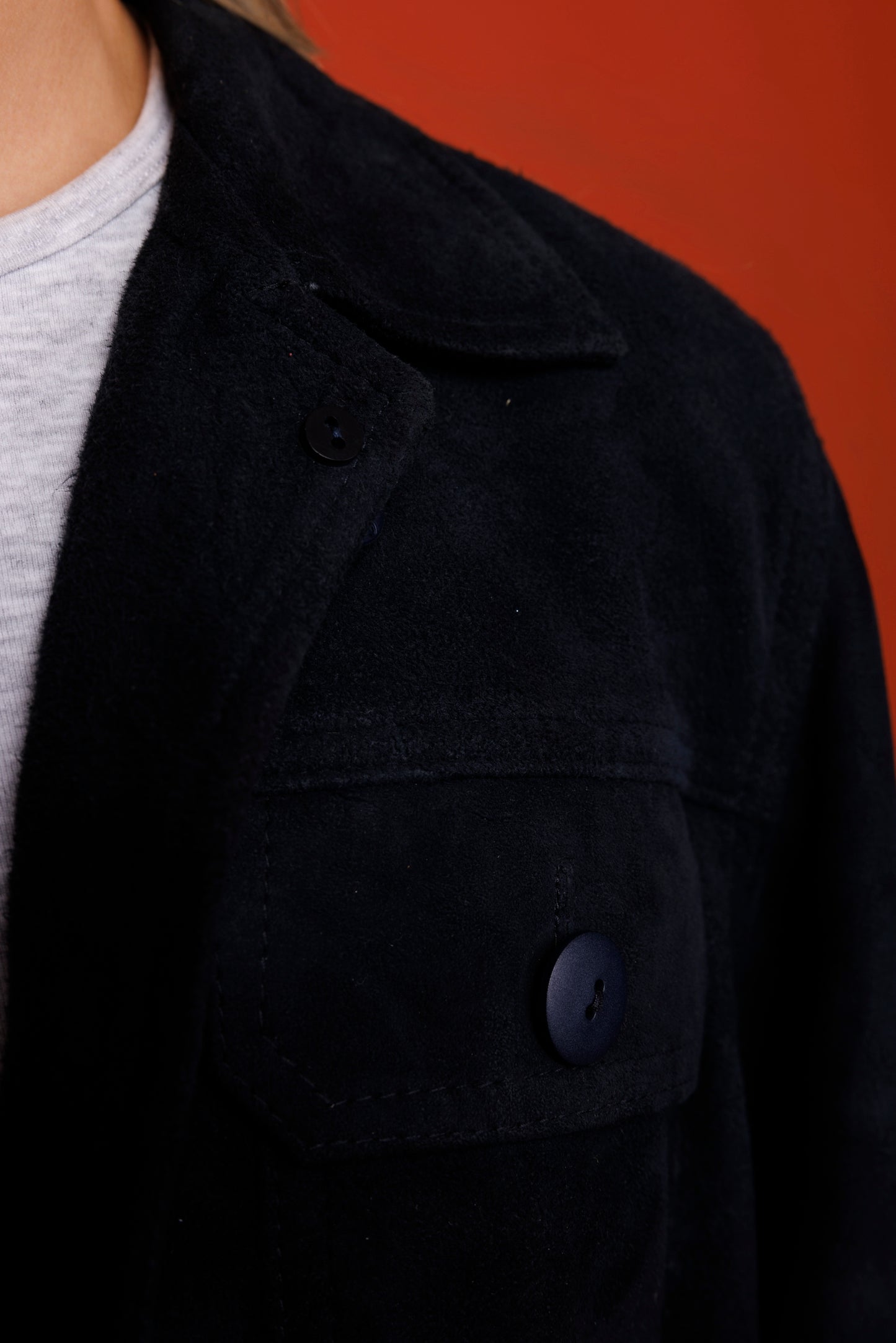 70's Suede Overshirt L