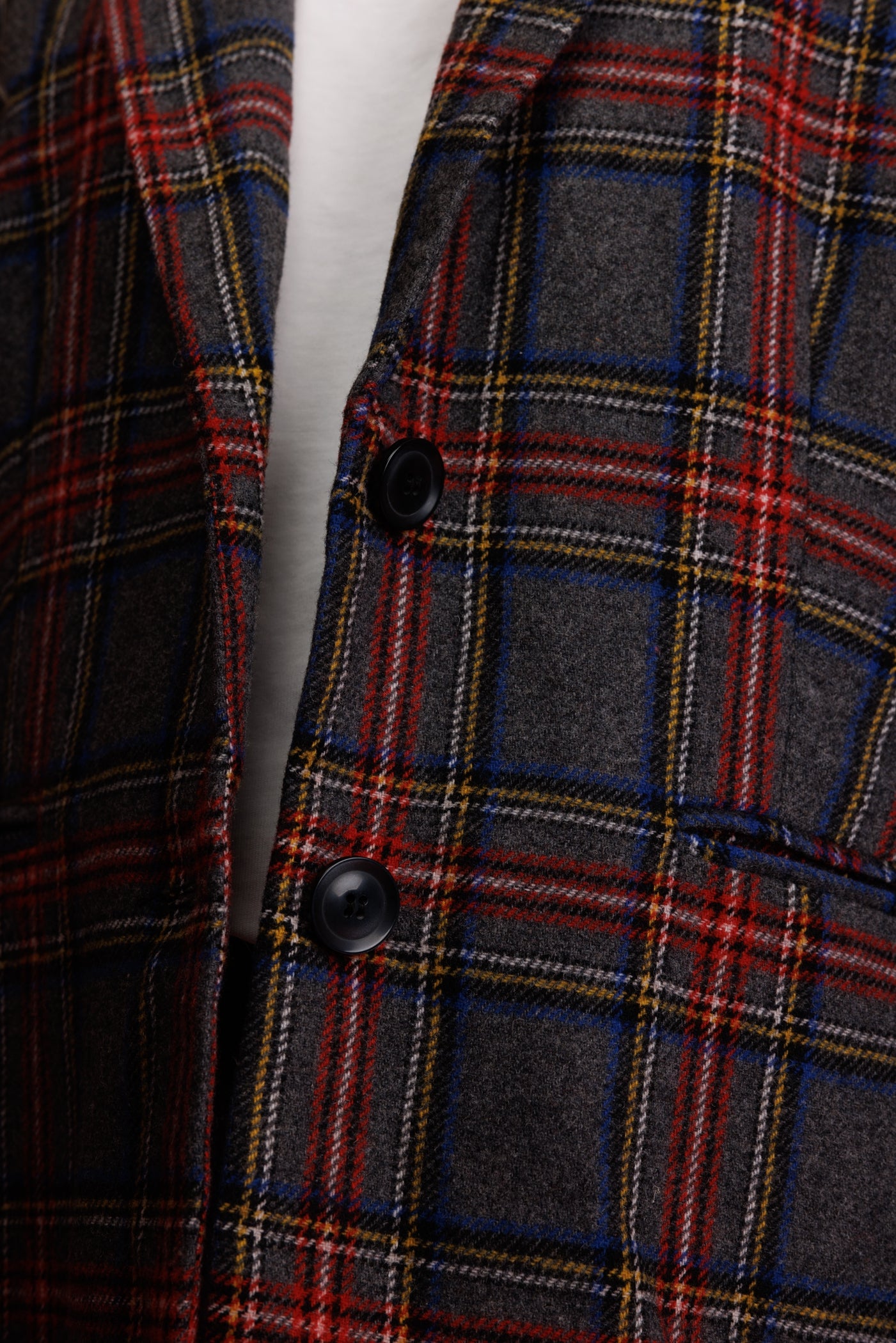 1980's Check Wool Blend Blazer M