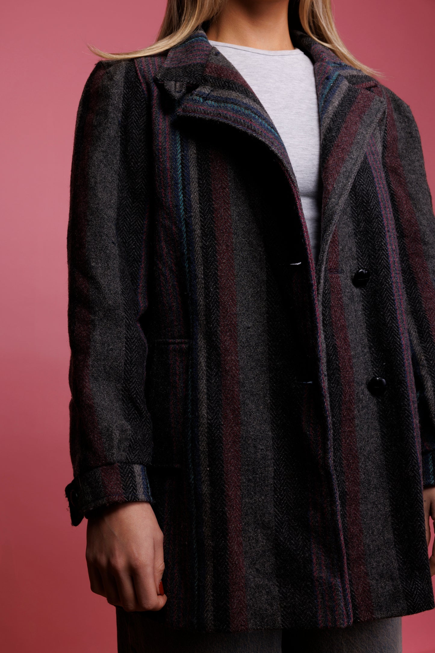 70's Wool Coat M