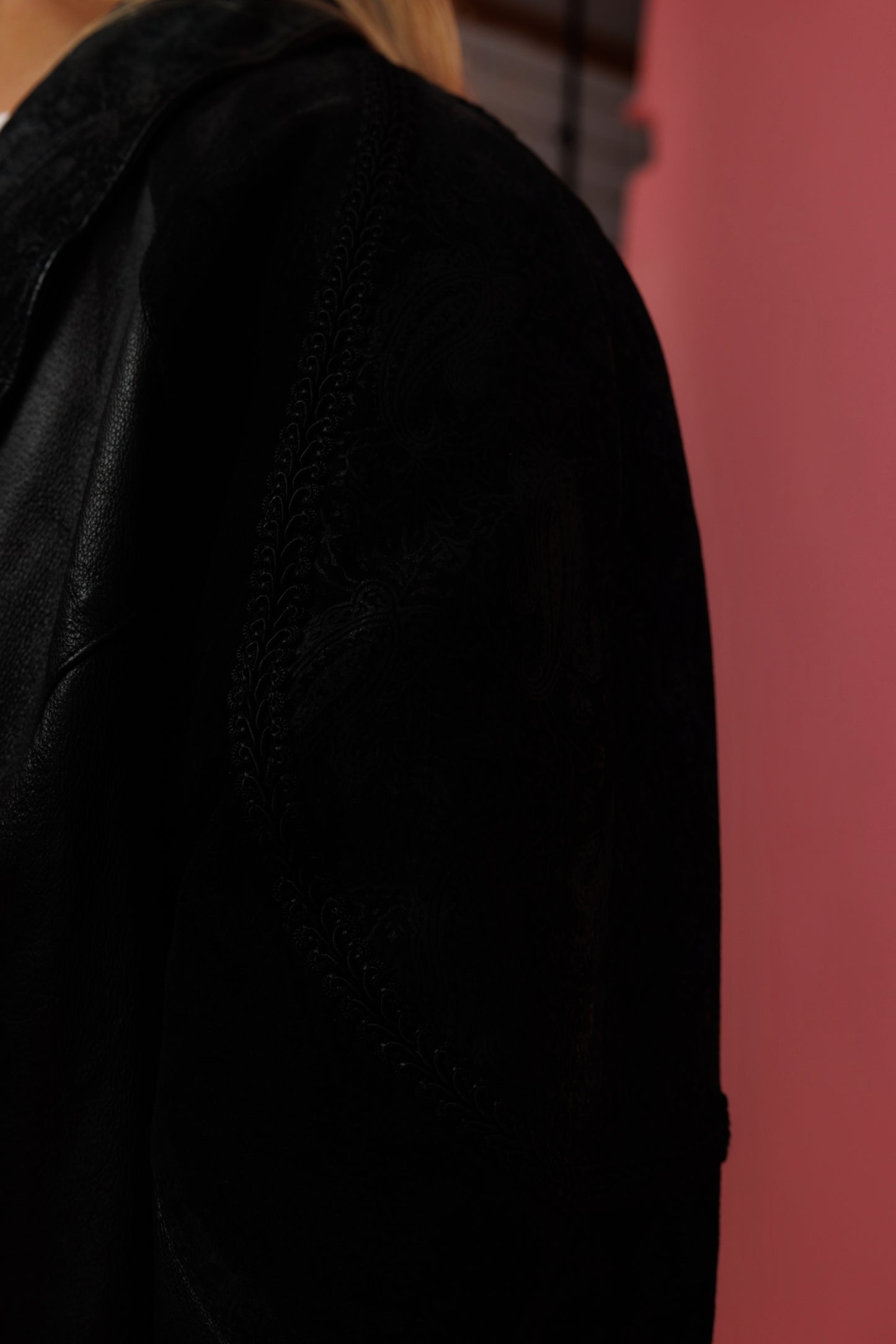80's Leather & Suede Car Coat M/L