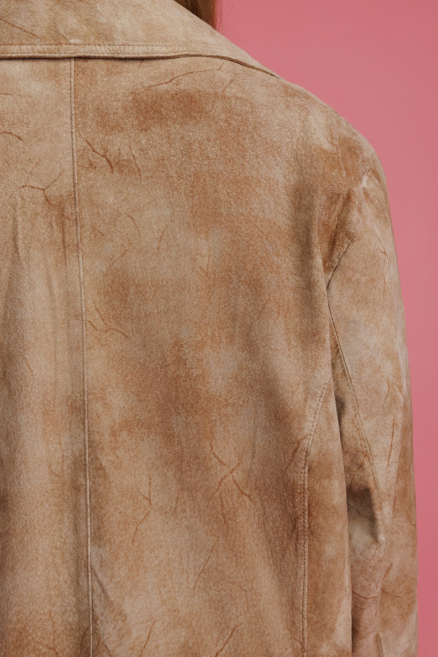 70's Suede Distressed Maxi Coat M/L