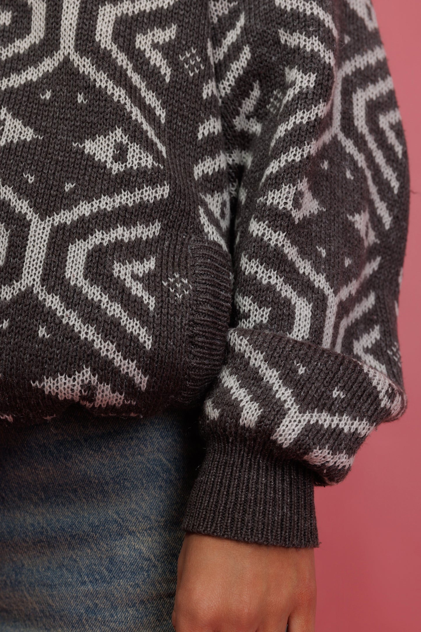 80's Hexagonal Cardi Coat M
