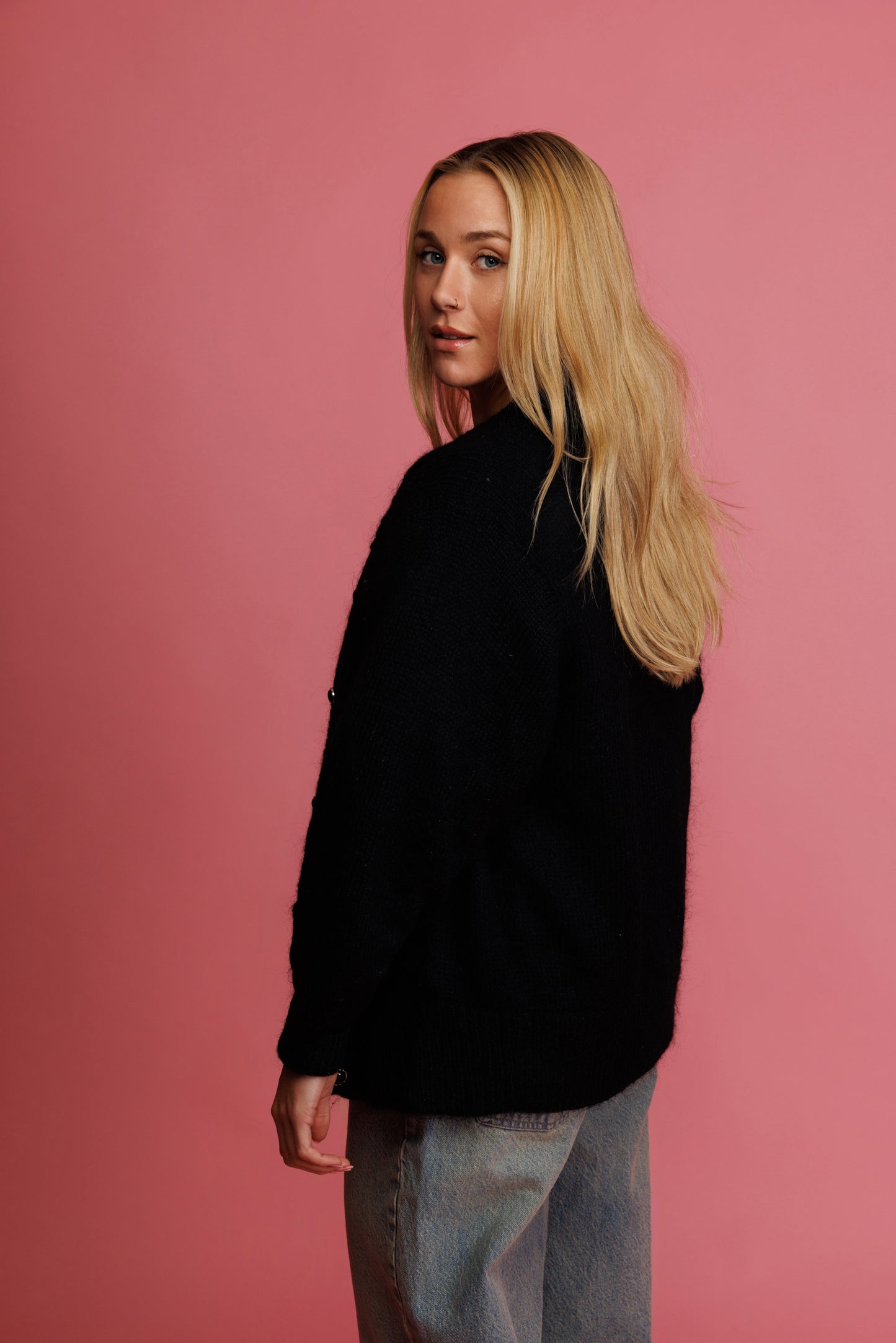 80's Angora Cardigan S/M