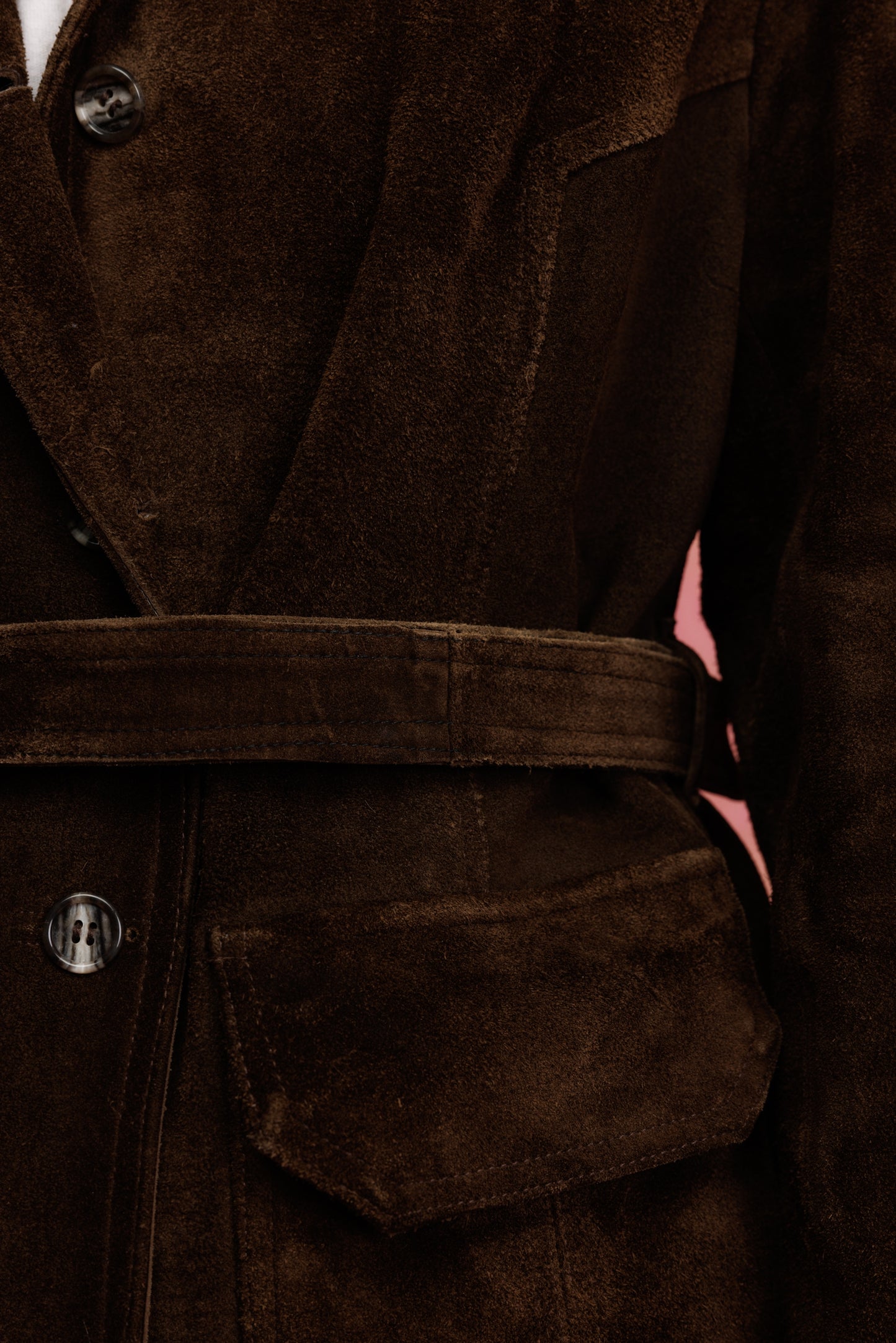 1970's Chocolate Suede Jacket M