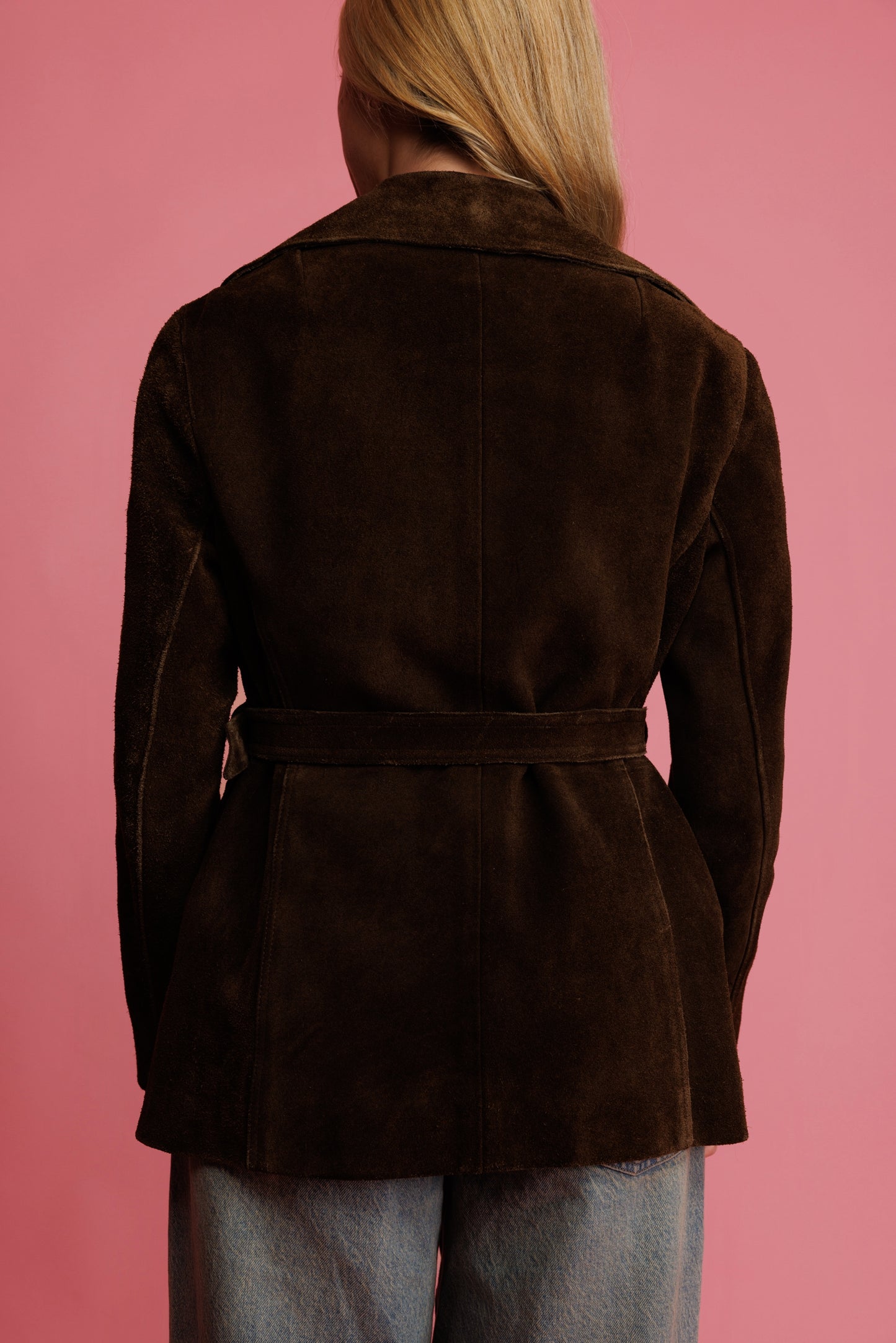 1970's Chocolate Suede Jacket M