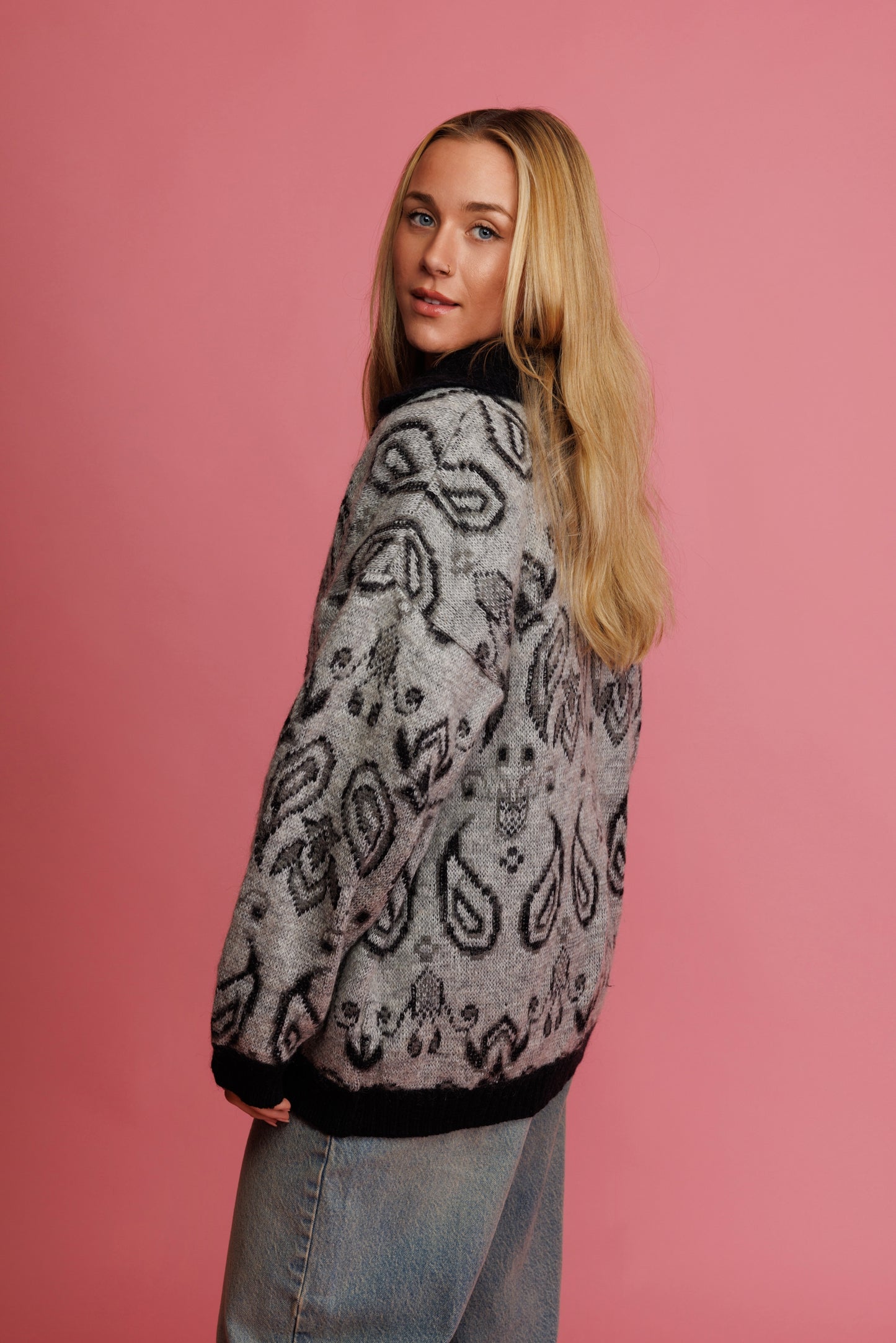 80's Paisley Cardi- Coat M/L