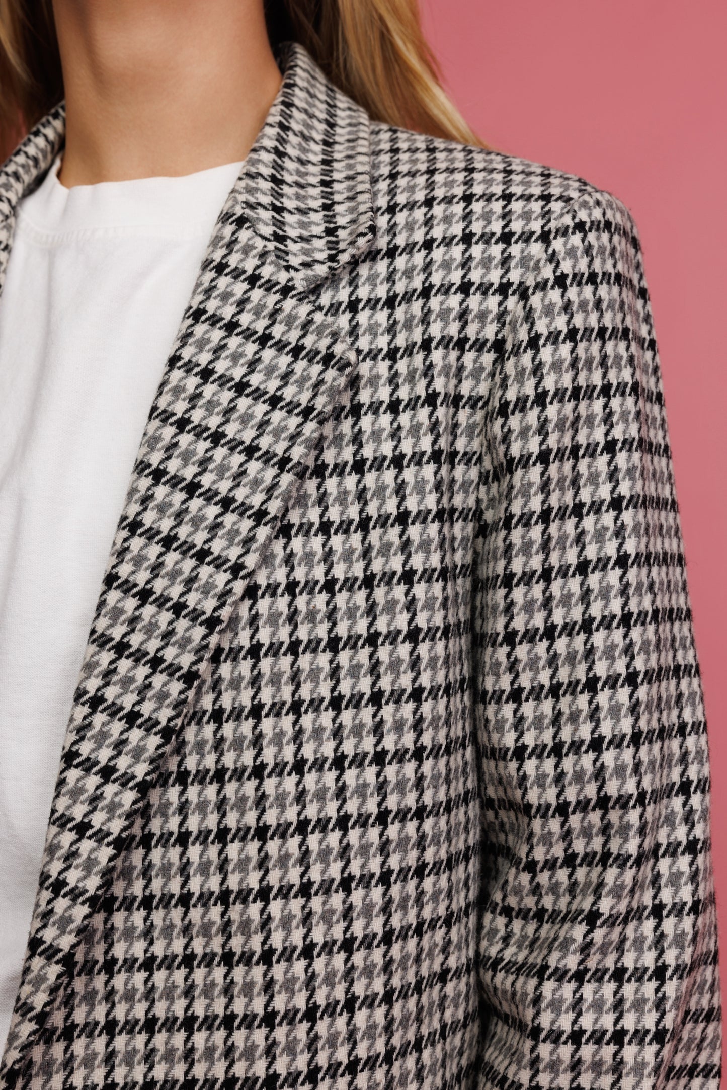 80's Grey Check Blazer M/L