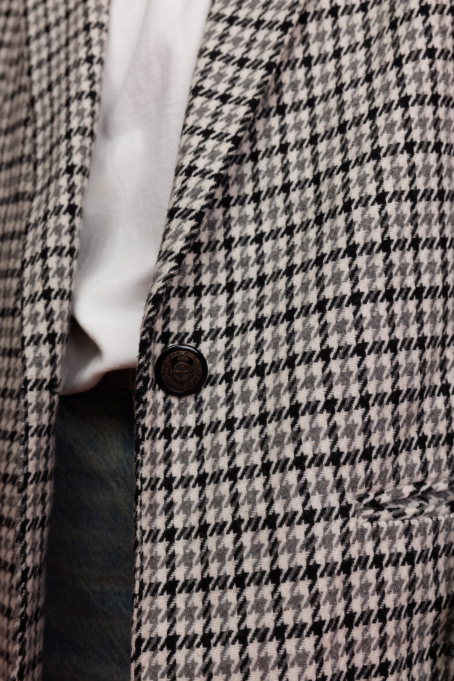80's Grey Check Blazer M/L