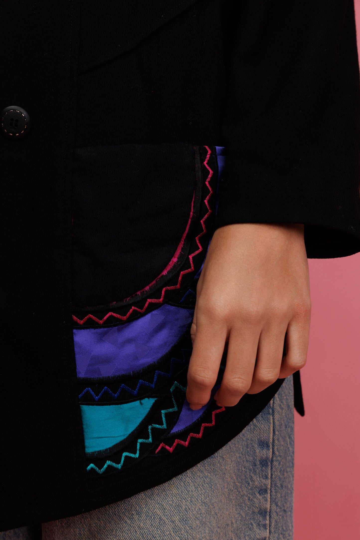 80's Art Deco Blazer Jacket M