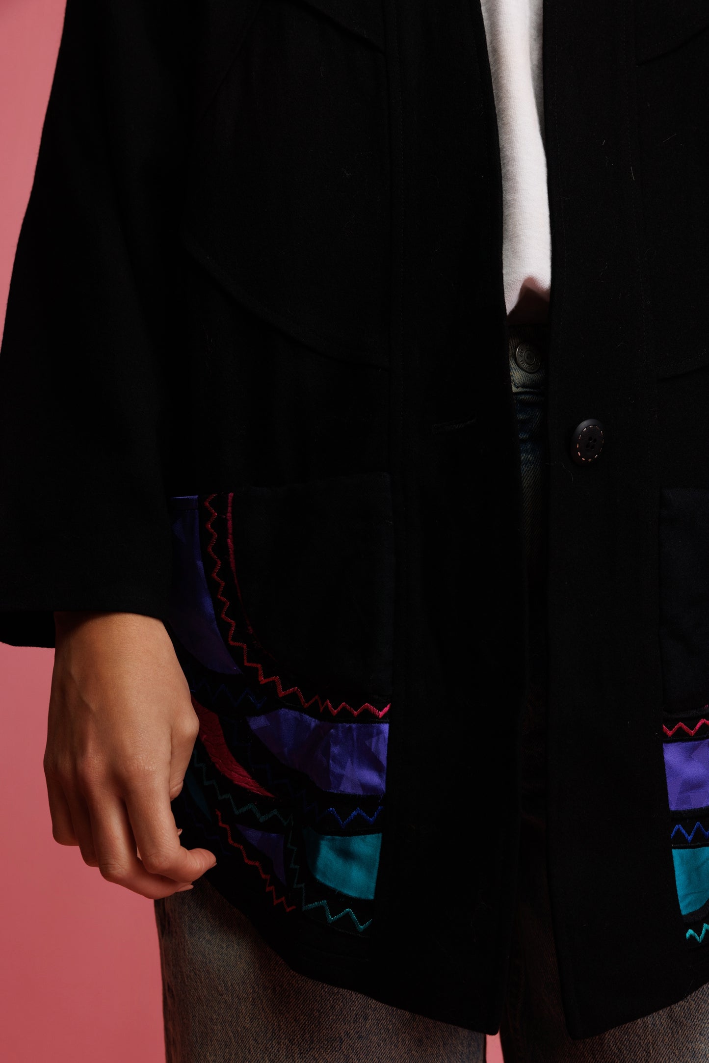 80's Art Deco Blazer Jacket M