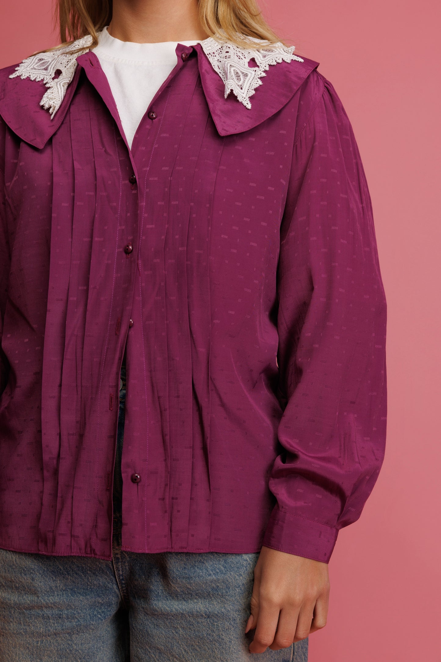 90's Exaggerated Collar Shirt M
