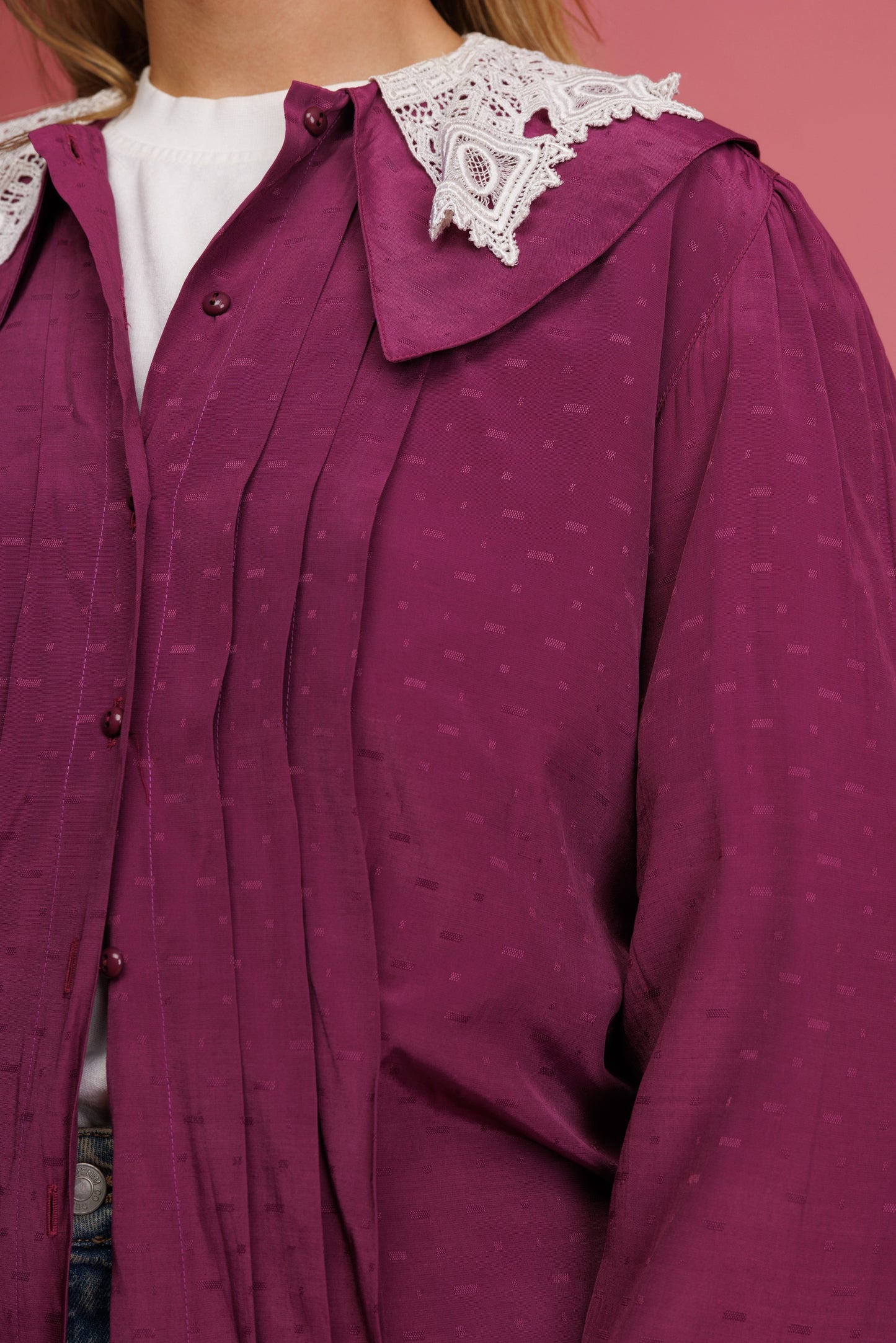 90's Exaggerated Collar Shirt M