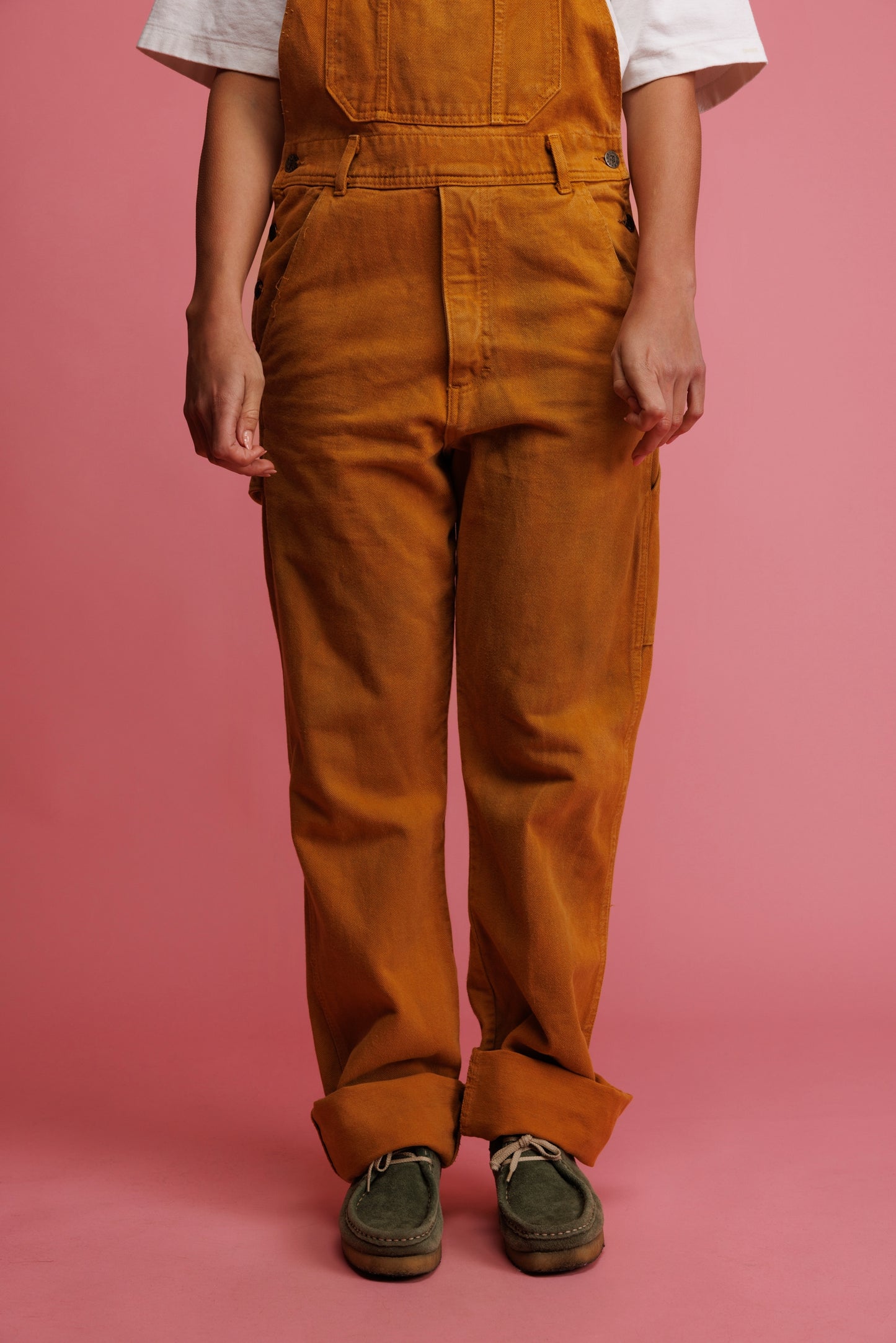 90's Rusty Coloured Dungarees S/M