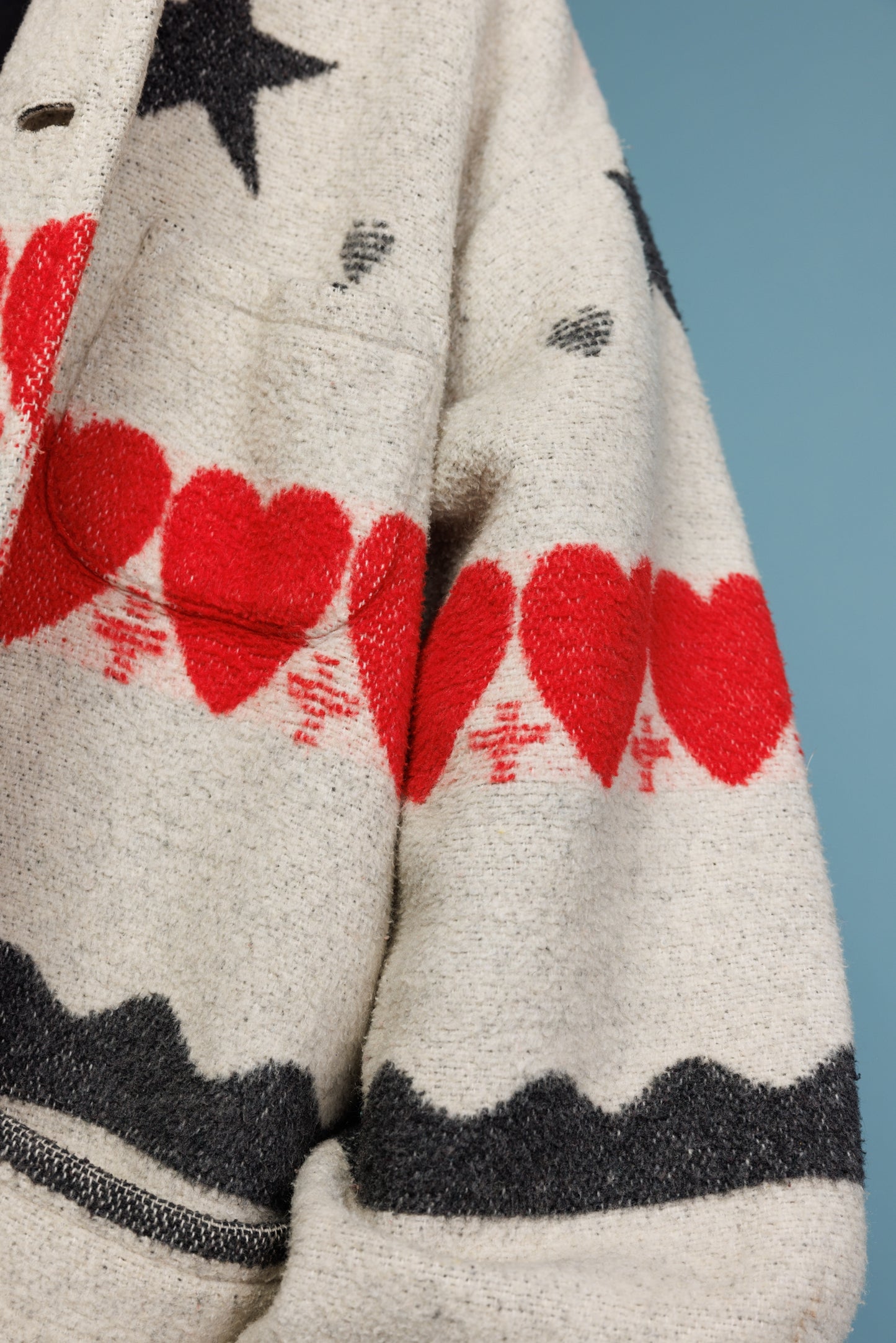 80's Wool Blanket Coat M/L