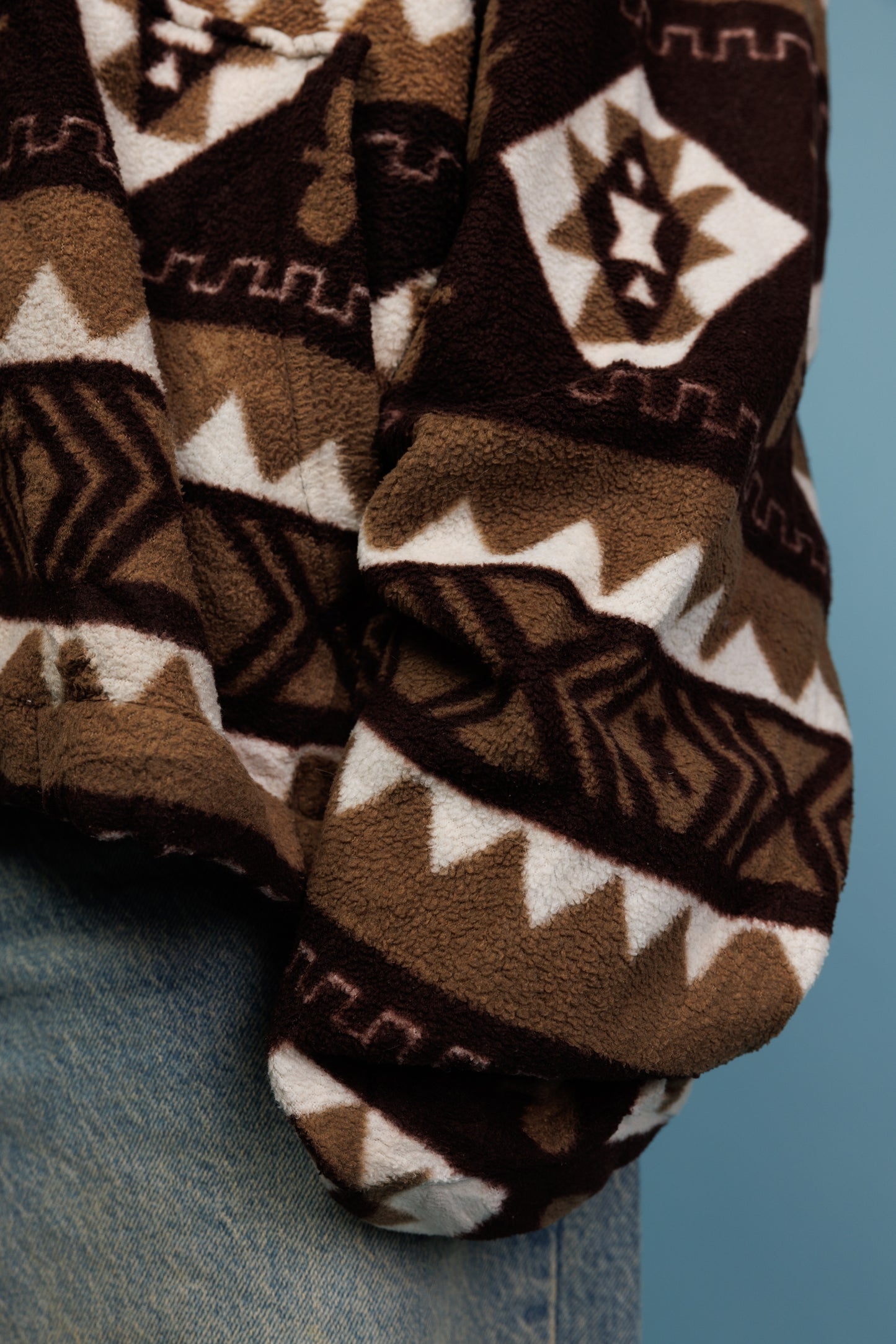 80's Brown Aztec Cozy Fleece XL