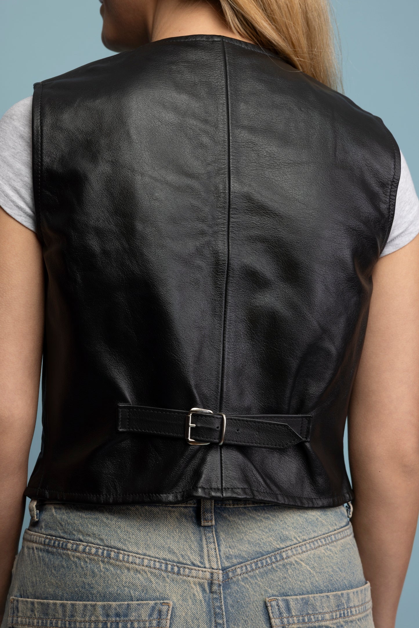 90's Buttery Soft Leather Vest M