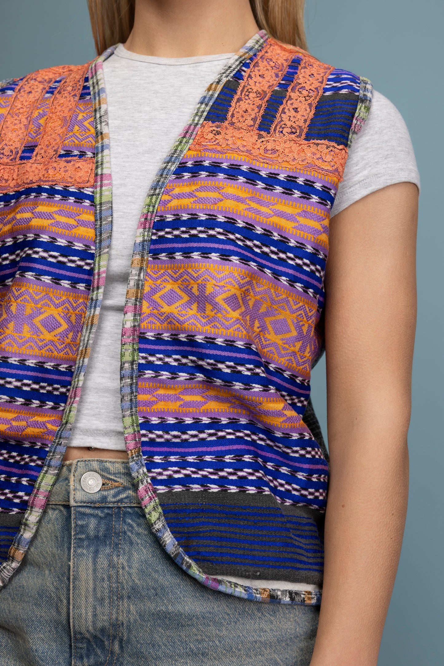 90's Patchworked Gilet M