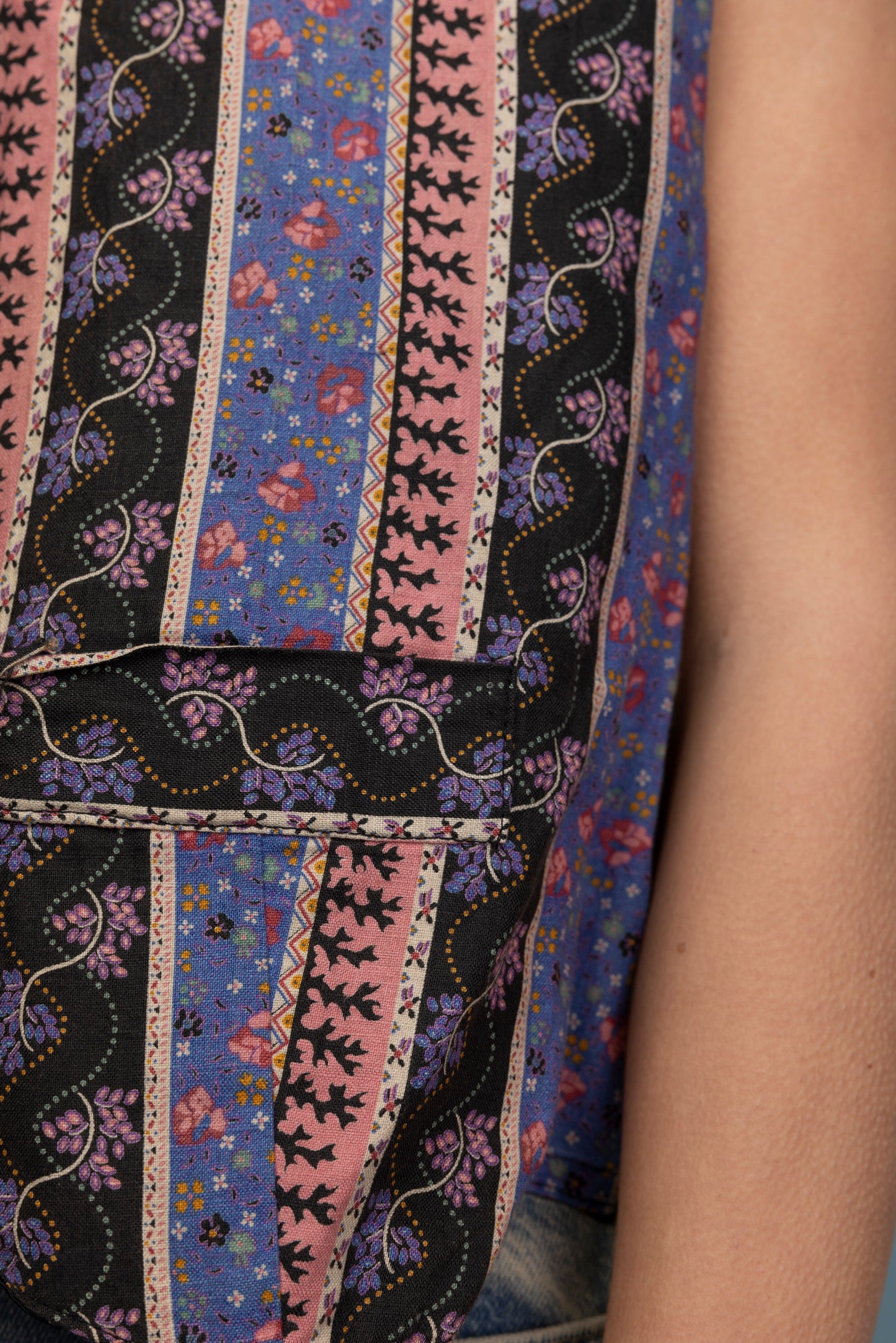 90's Patchwork Floral Cotton Vest M