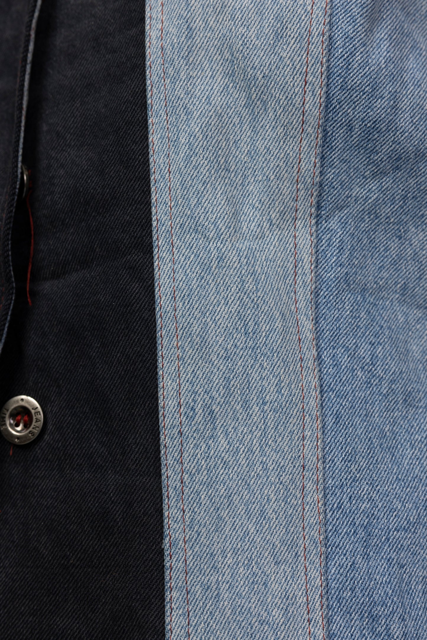 90's Handmade Patchwork Denim Waistcoat M