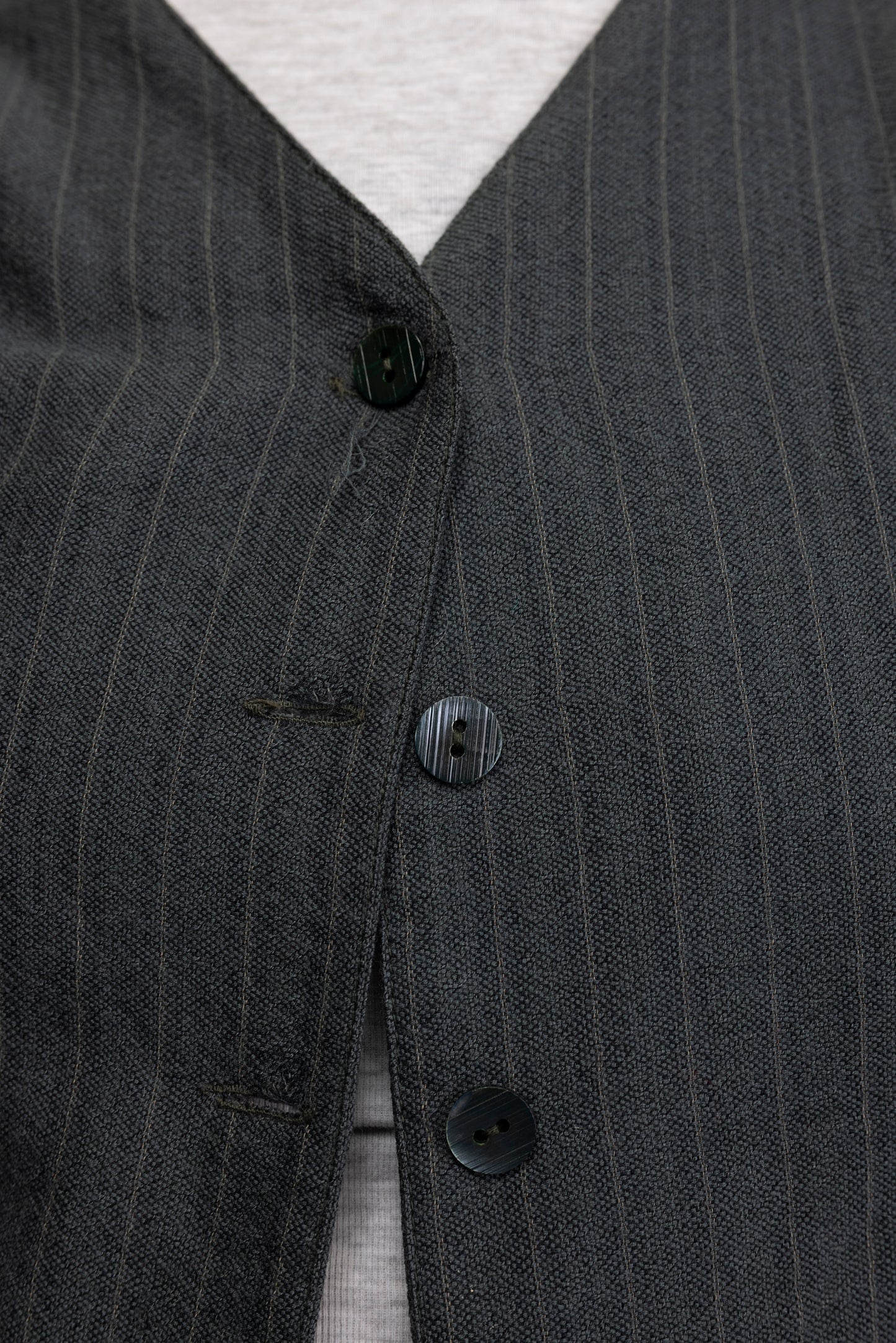 90's Pinstriped Cropped Waistcoat S/M