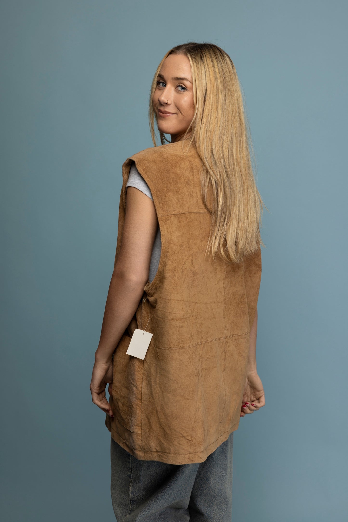 1970's Deadstock Suede Waistcoat L