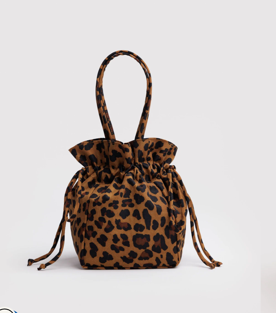 Baggu Leopard Drawstring Bag