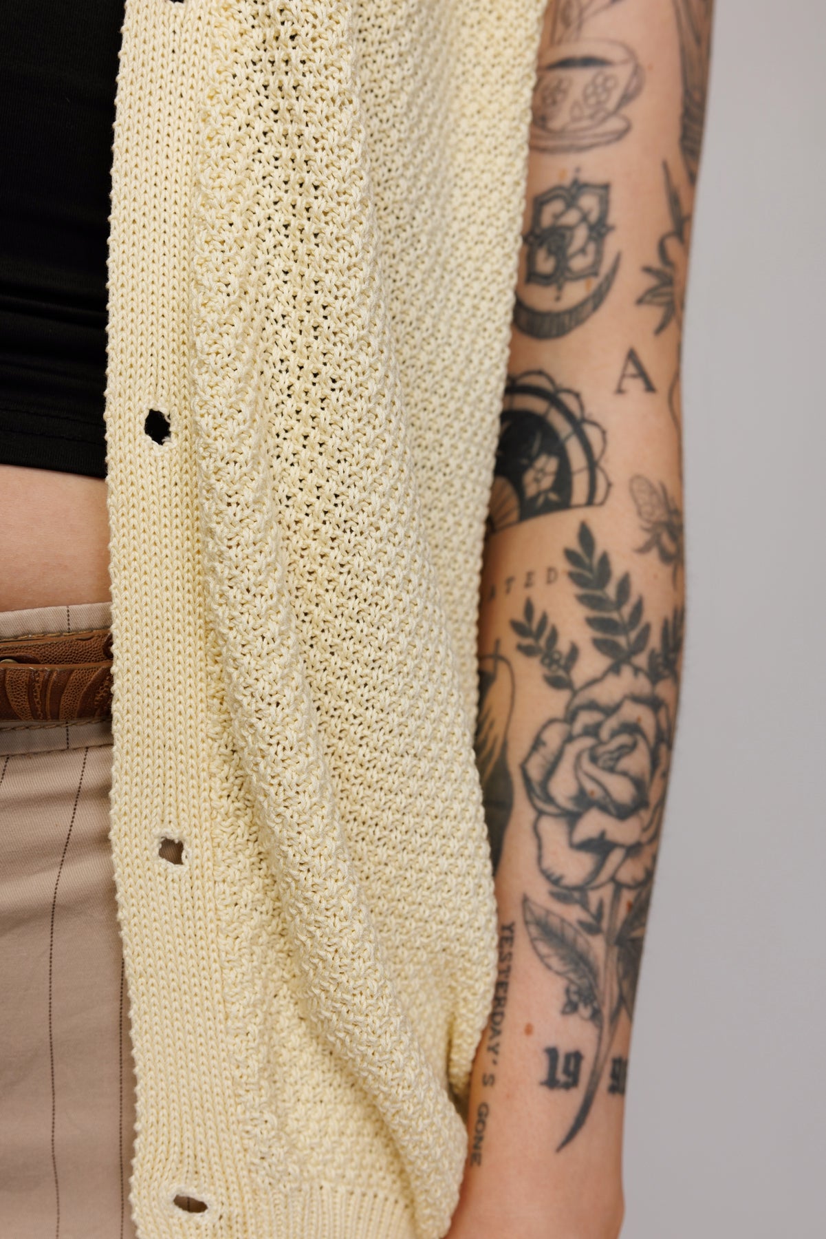 80's Lemon Yellow Sweater Vest M