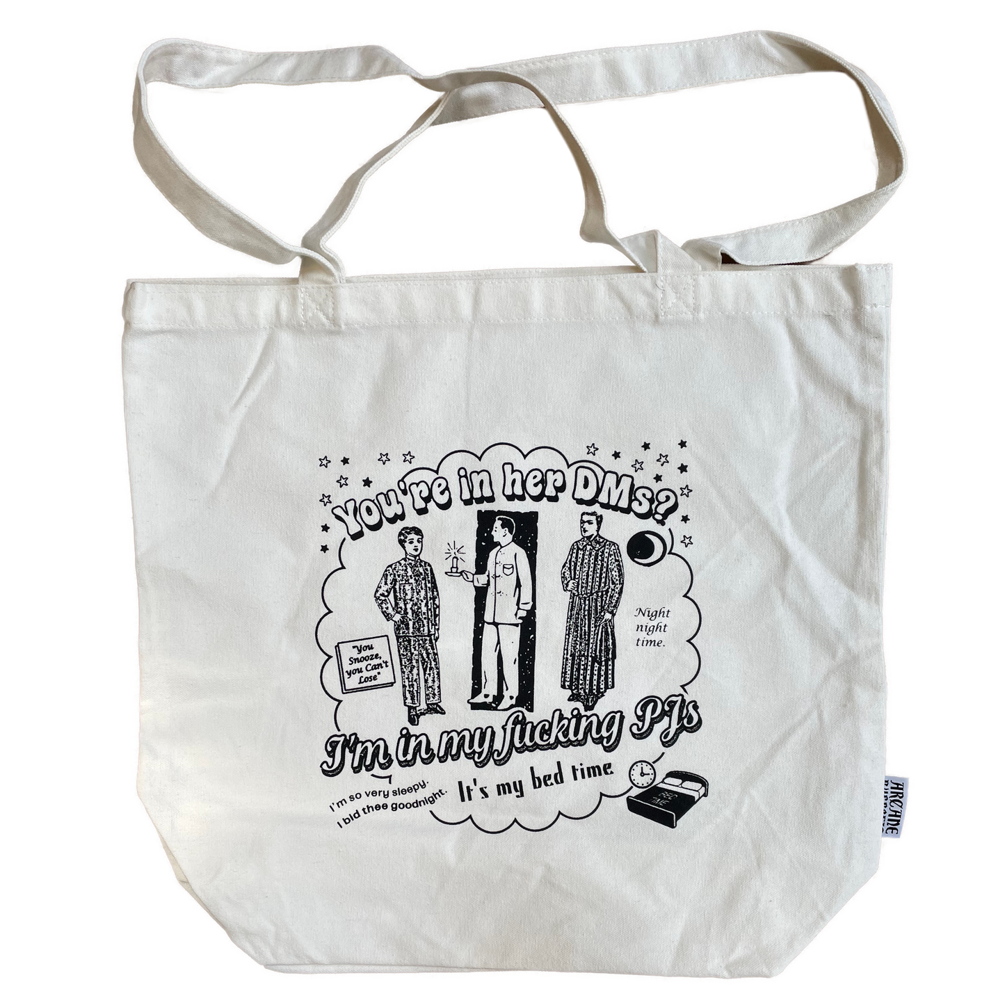 "In My PJs" tote bag