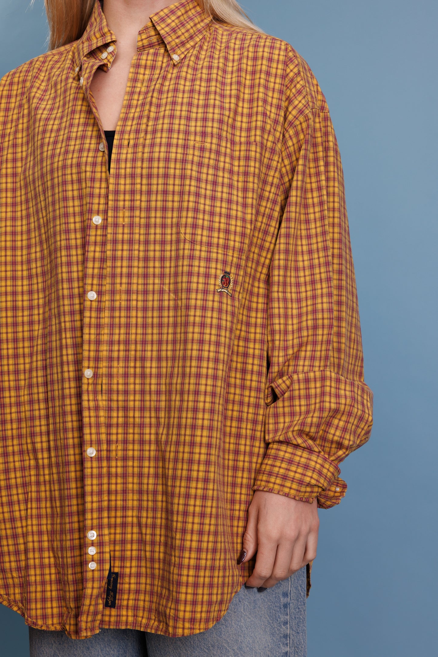 90’s autumnal Check Ralph Lauren Cotton Shirt L/XL