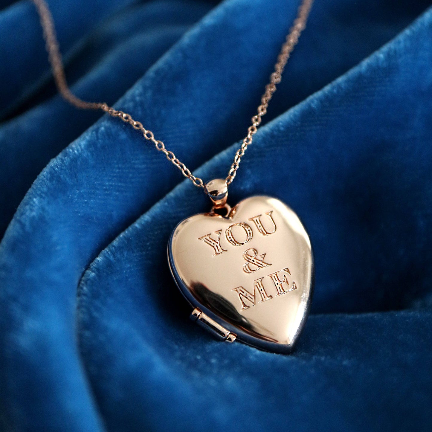 You & Me' Heart Locket Necklace: Silver