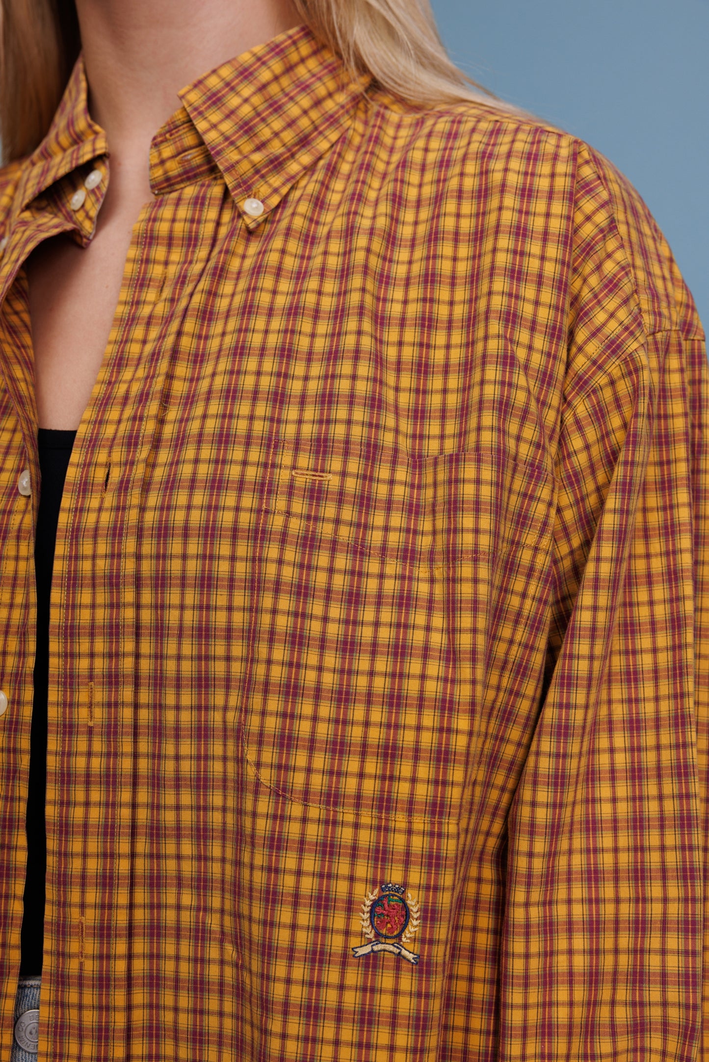 90’s autumnal Check Ralph Lauren Cotton Shirt L/XL