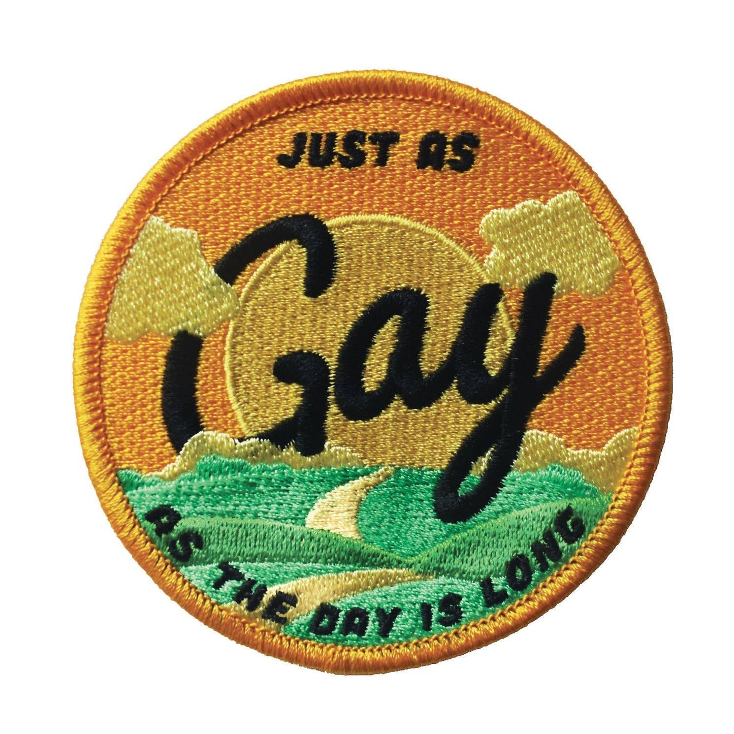 Just As Gay Embroidered Patch