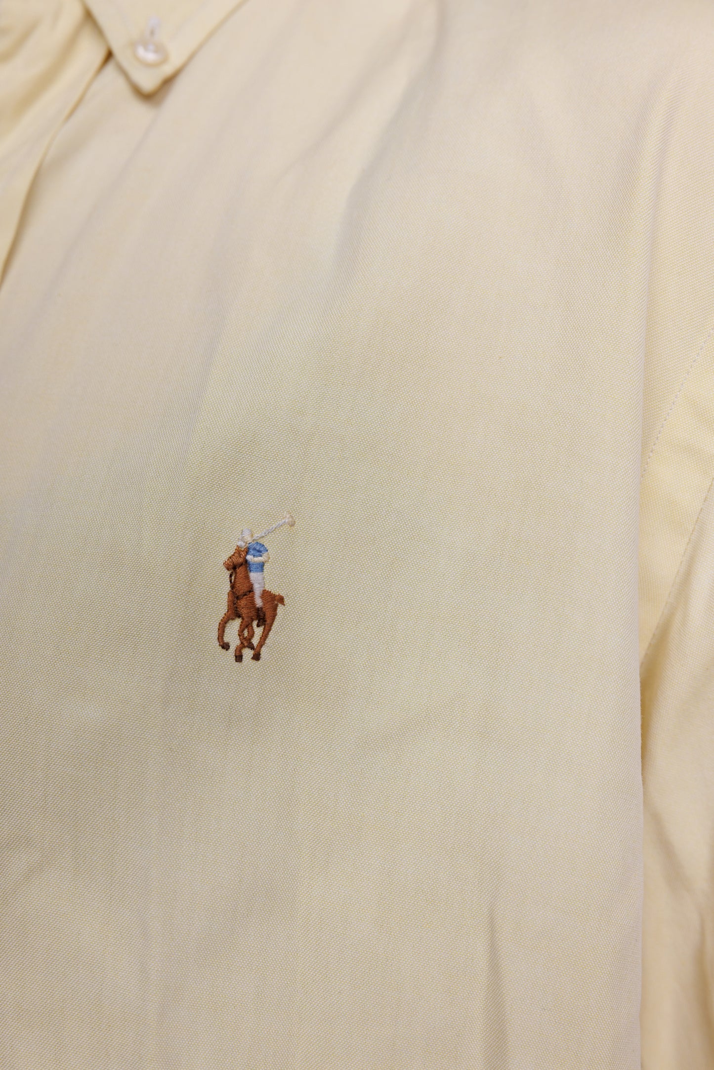 90’s Butter Yellow Ralph Lauren Cotton Shirt L