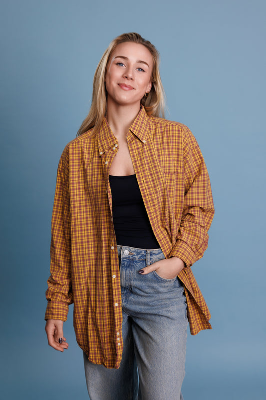 90’s autumnal Check Ralph Lauren Cotton Shirt L/XL