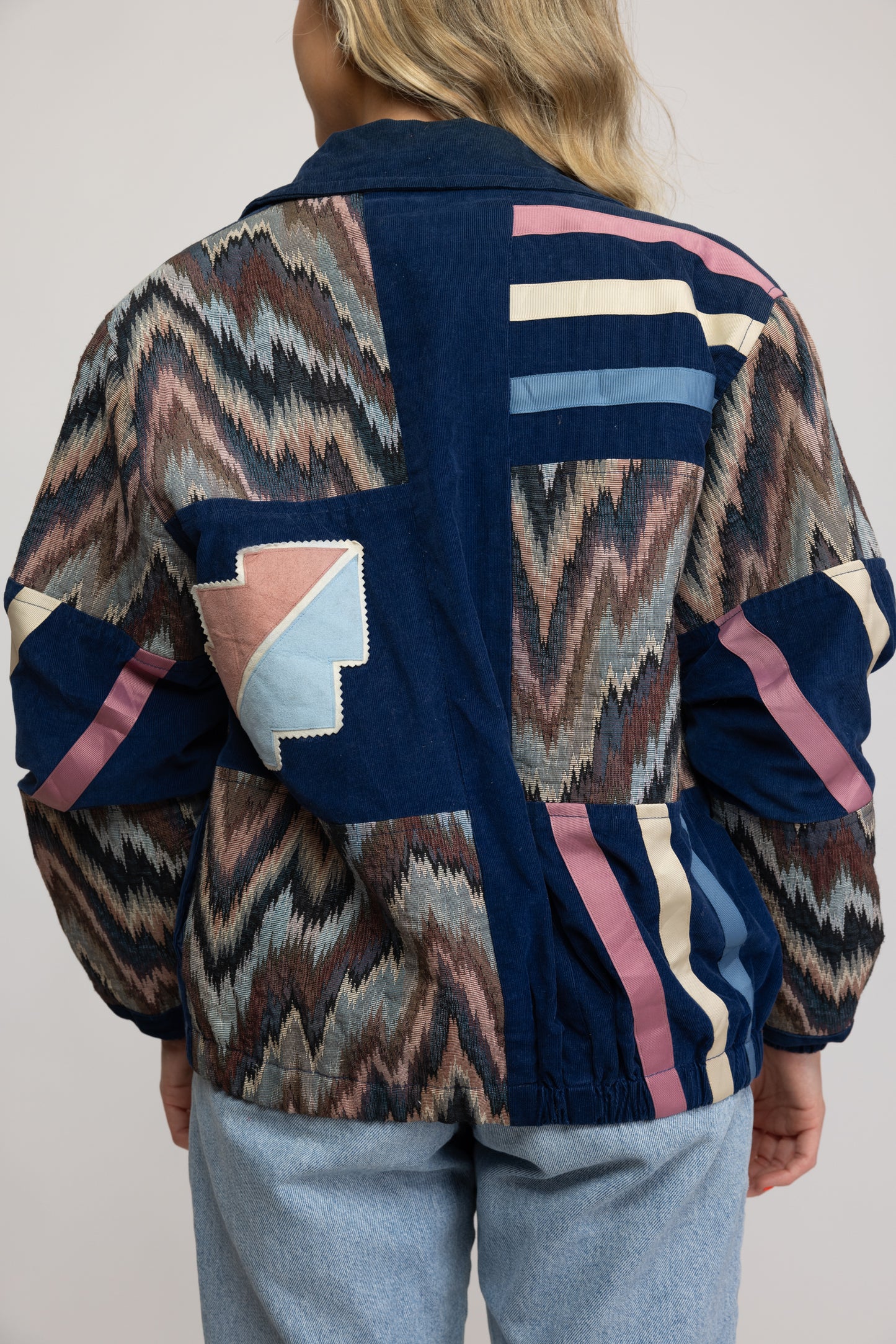 70's Quilted Patchwork Corduroy Jacket M/L