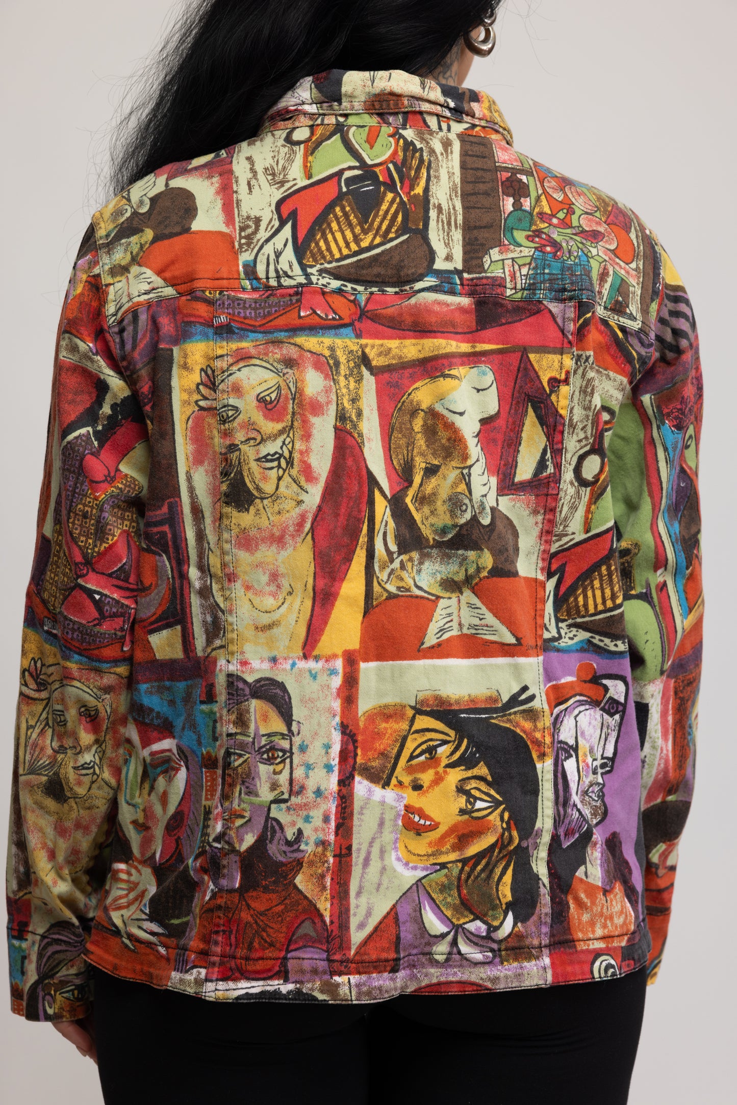 80's Abstract Denim Jacket M