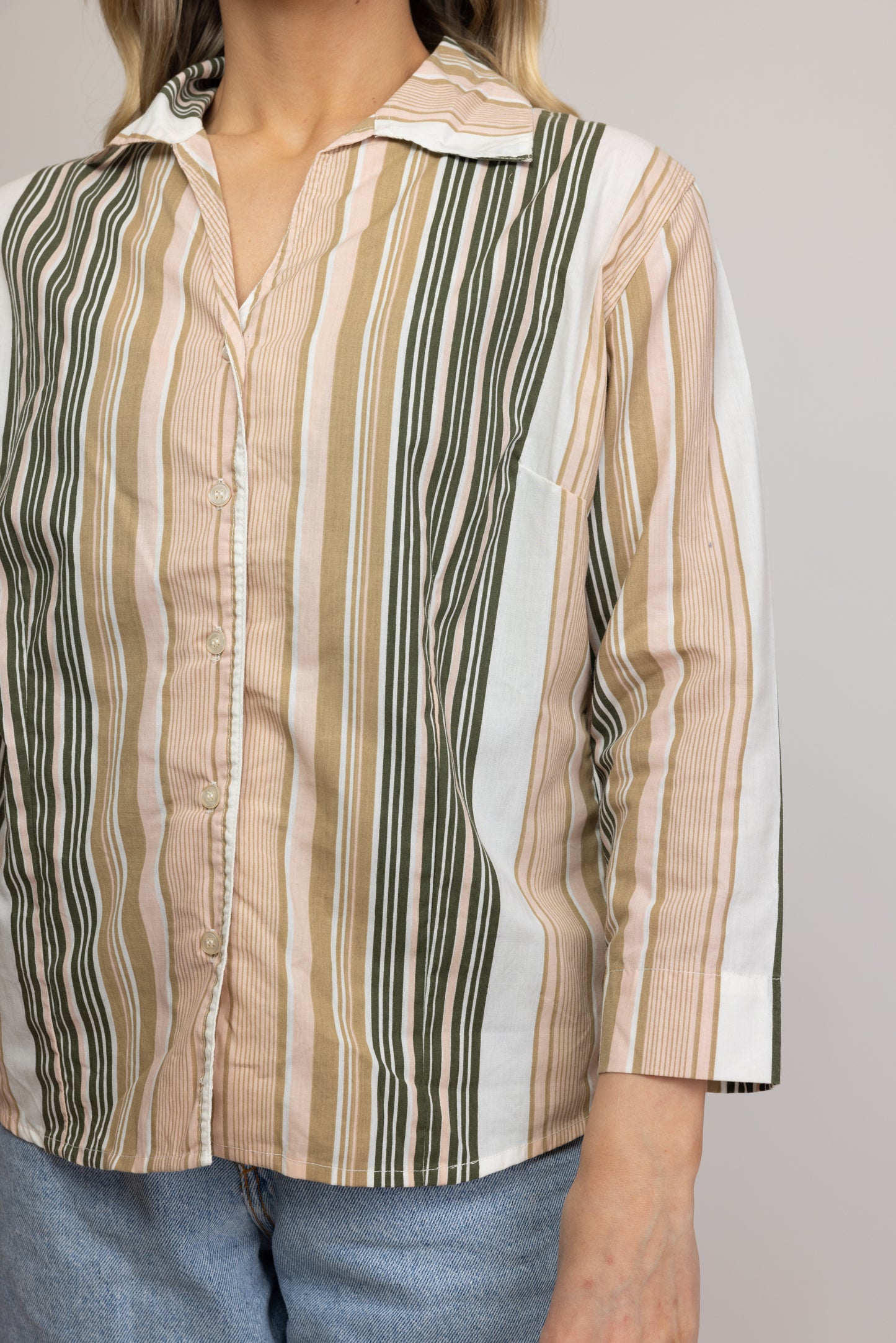 70's Striped Shirt S/M