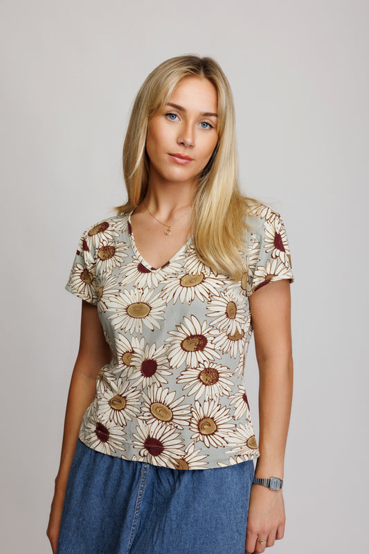 90's Daisy Printed Top M