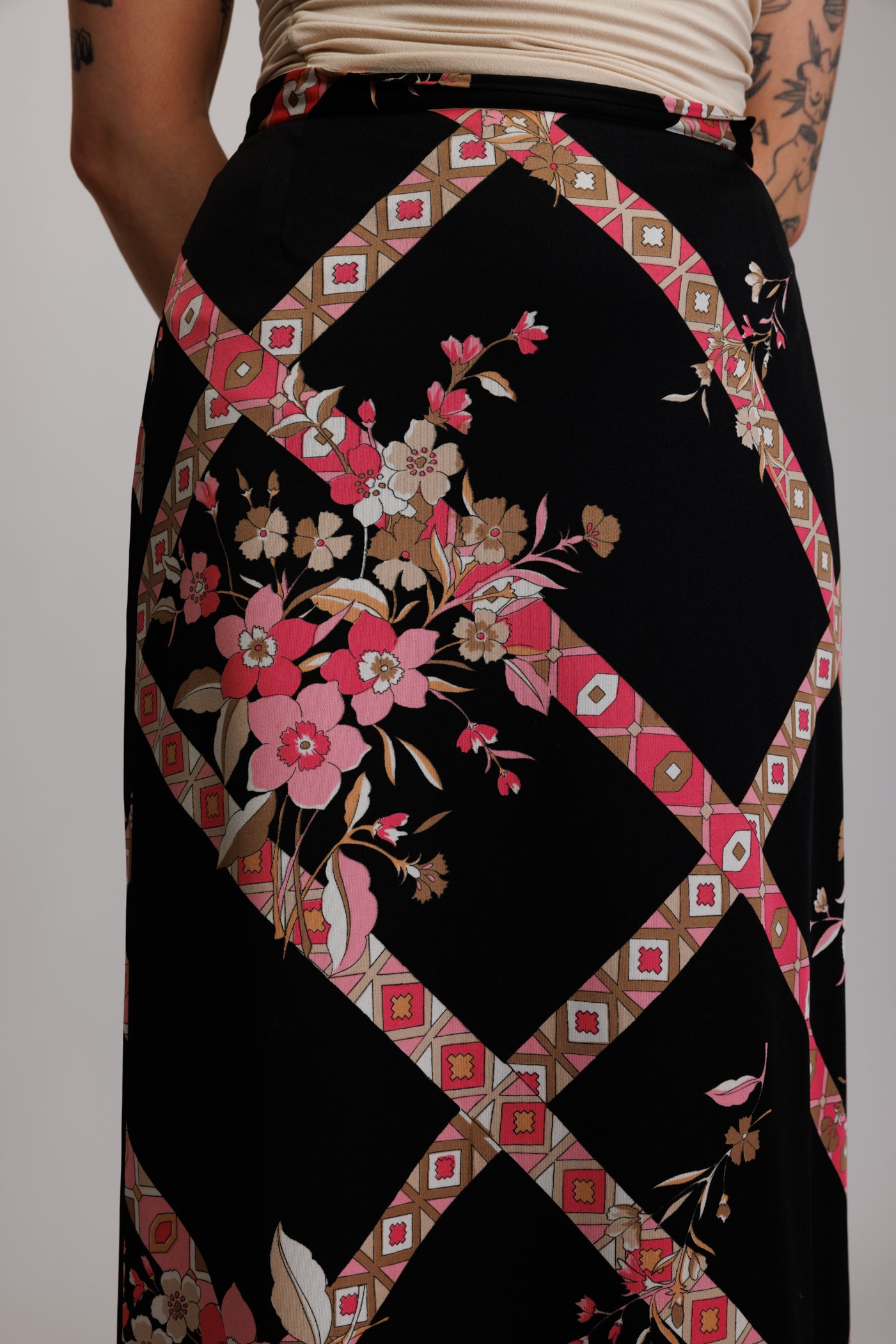 70's Floral Patterened Maxi S