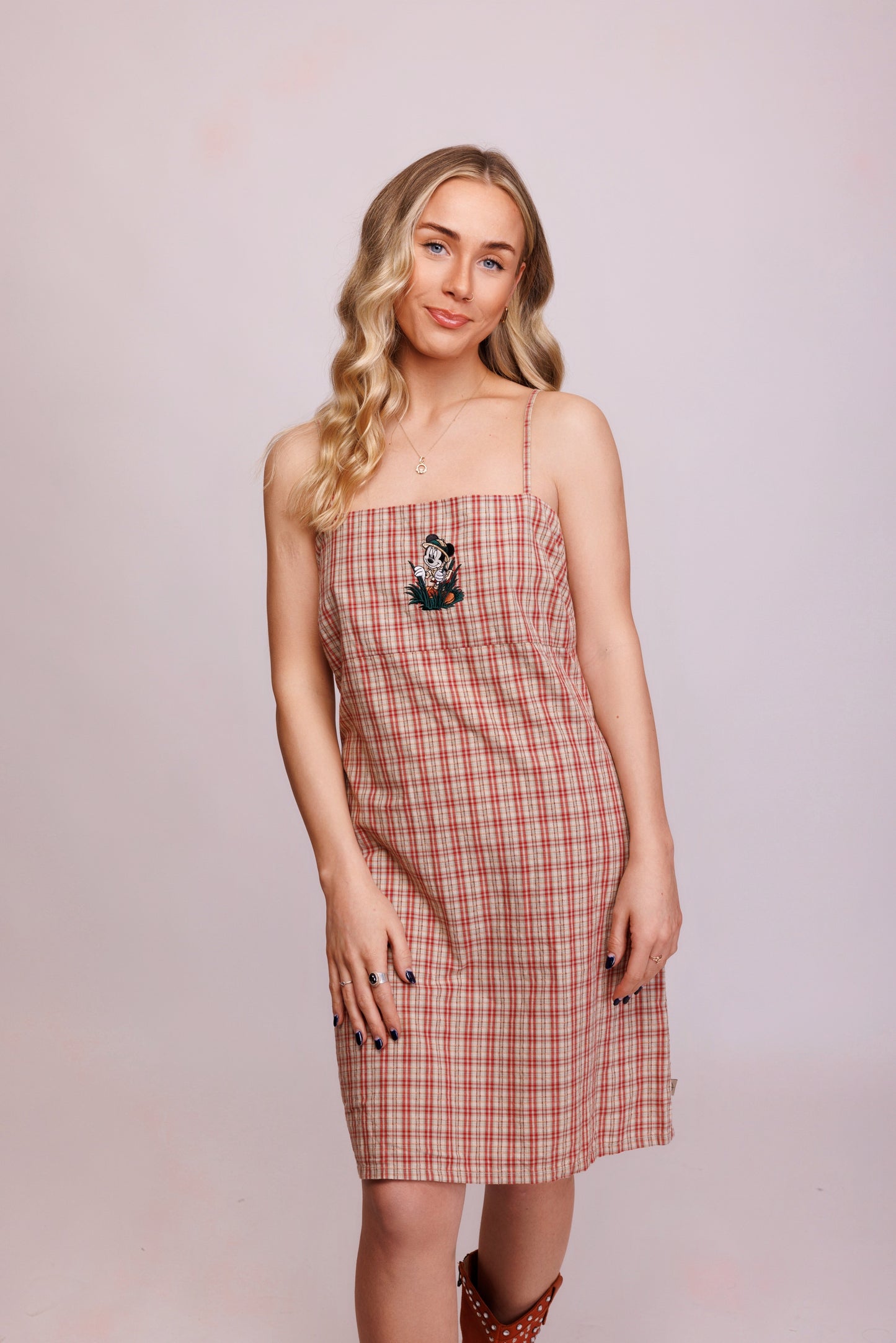 90's Disney Gingham Dress M