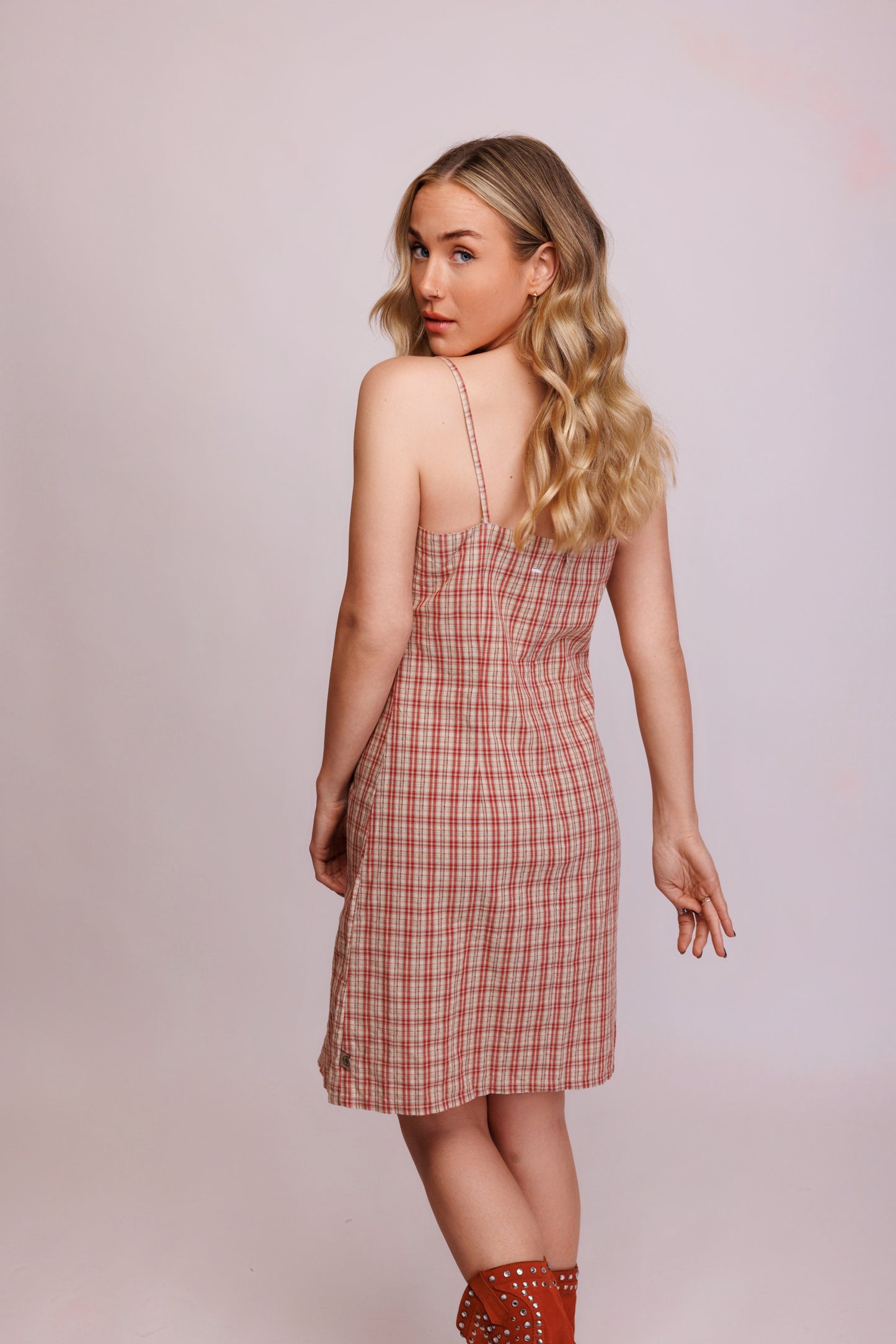 90's Disney Gingham Dress M