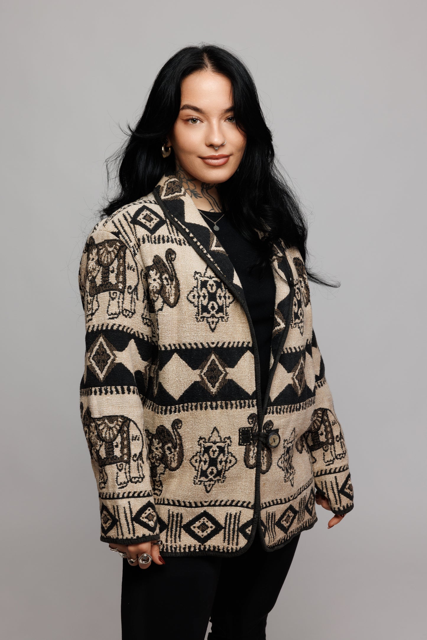 80's Textured Navajo Jacket M/L