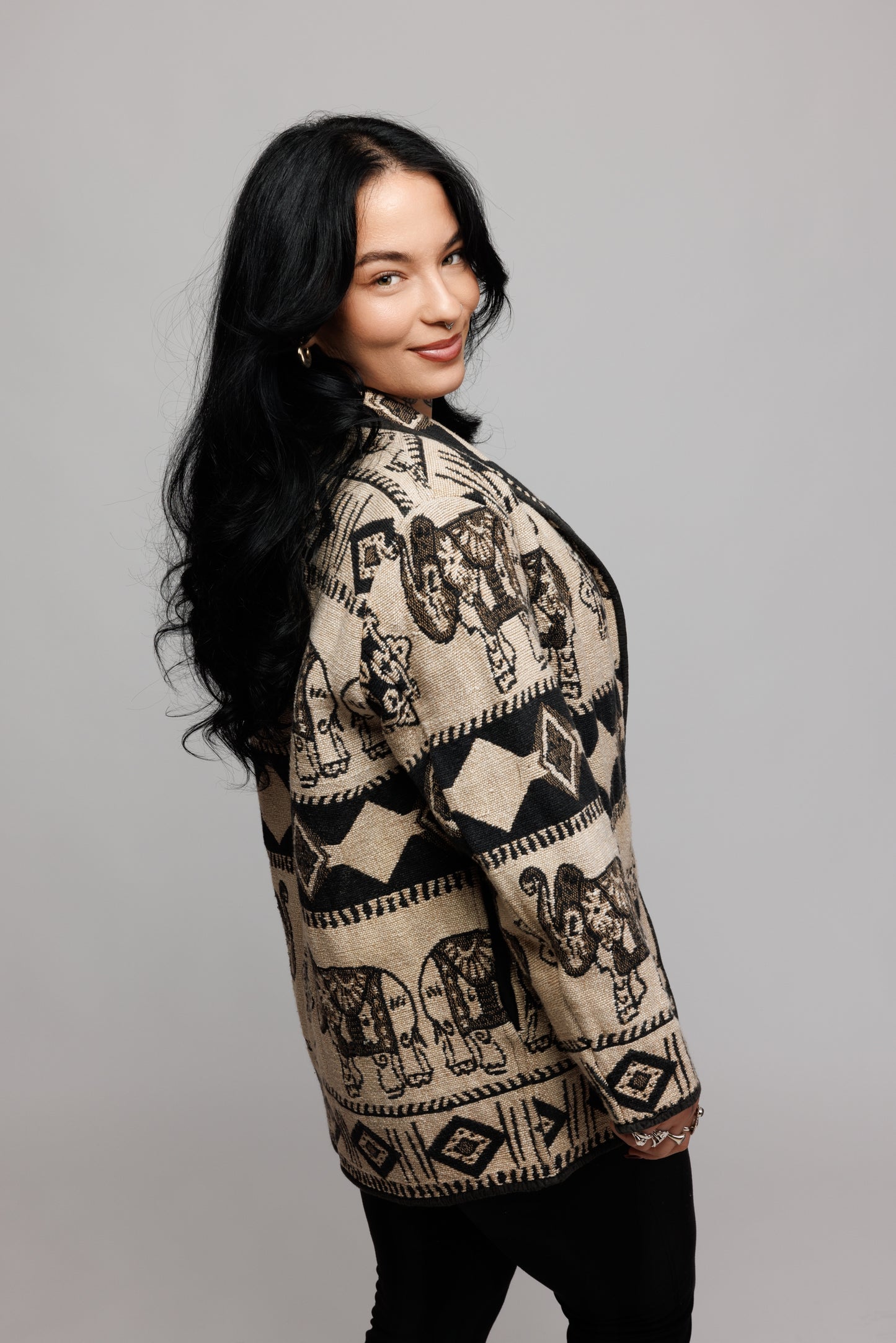 80's Textured Navajo Jacket M/L